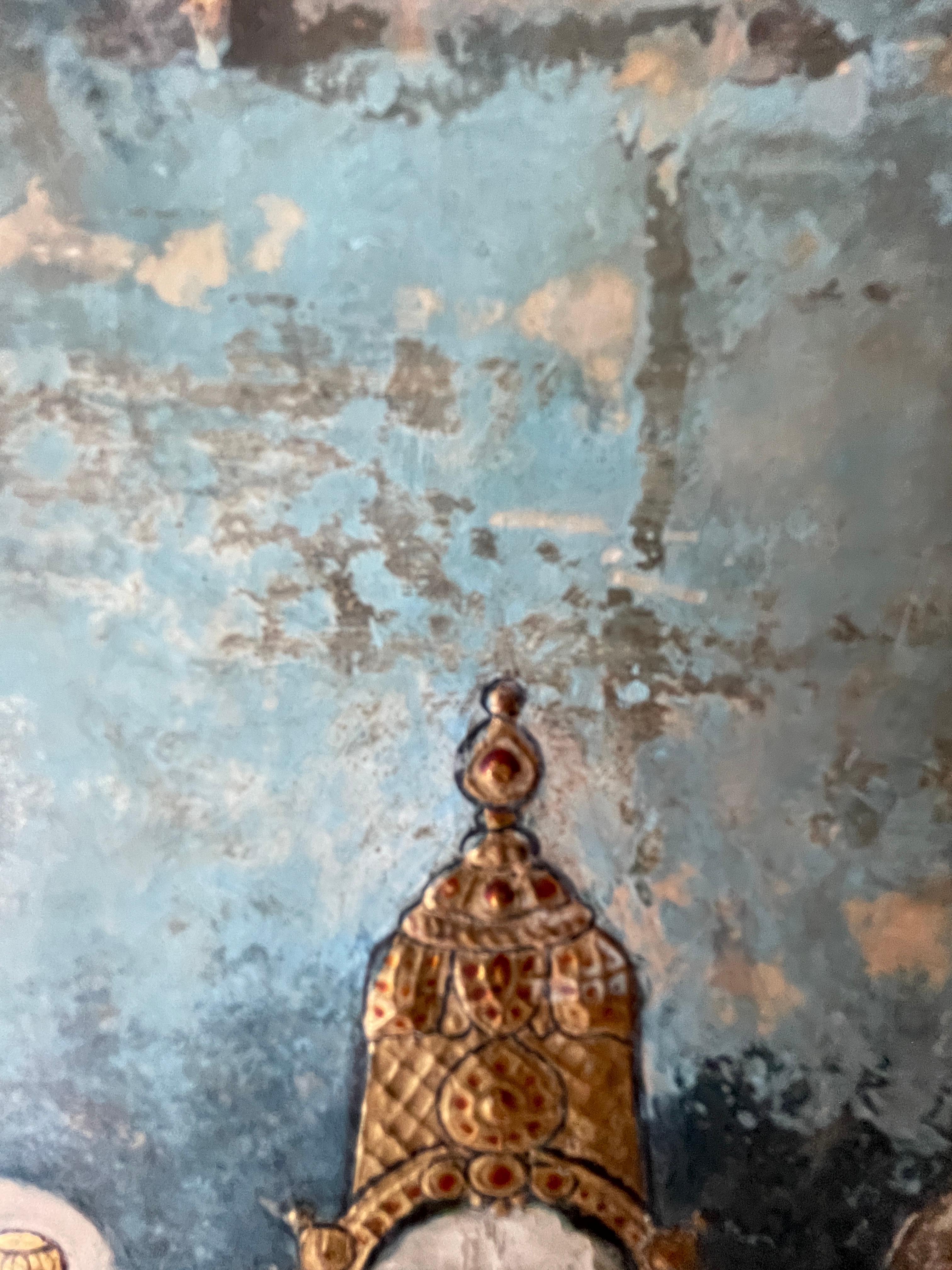 Antique Indian Tanjore Goddess  Laxmi Painting For Sale 5