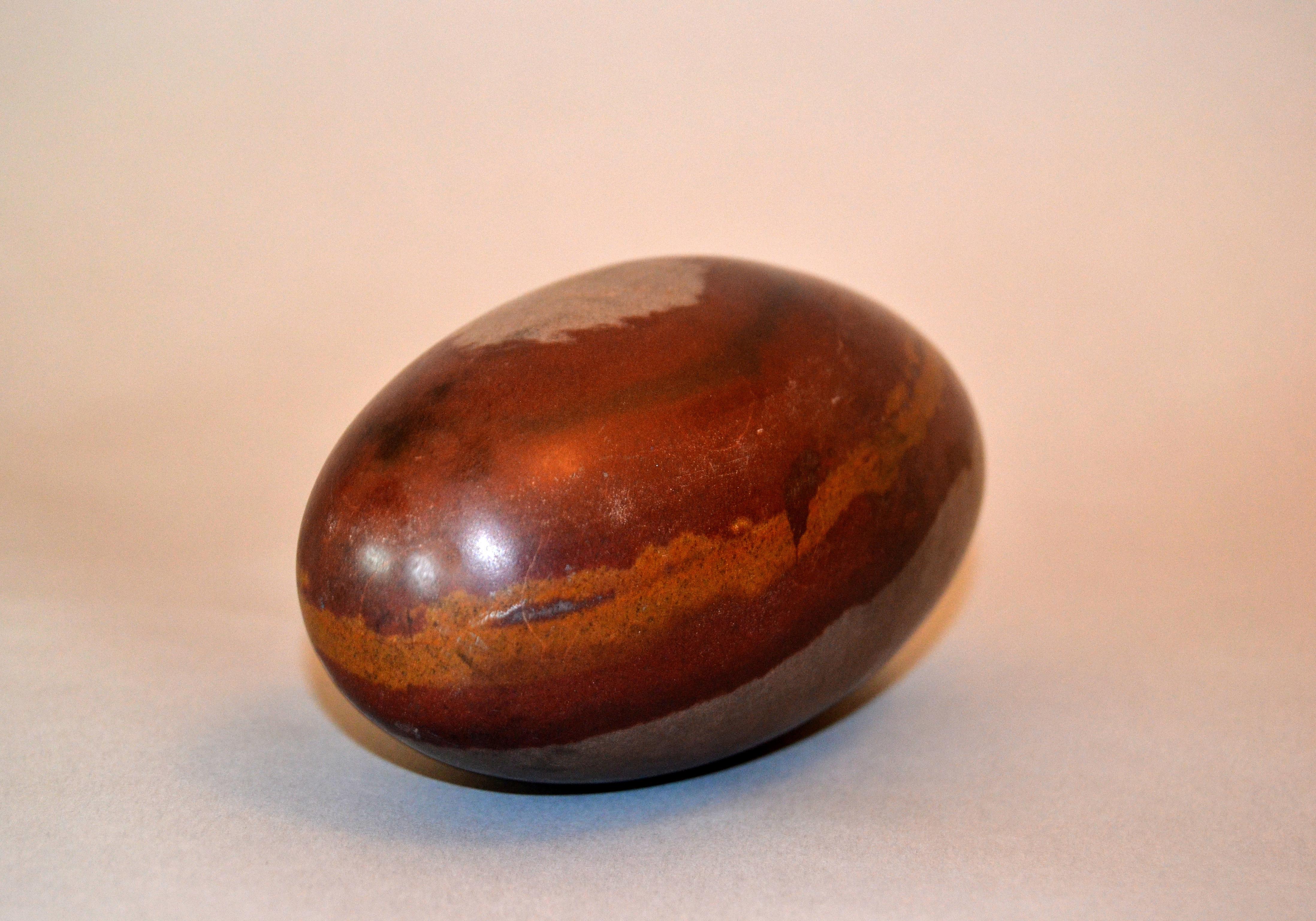 Antique Indian Tantric Shiva Lingam Stone on a Clear Lucite Stand 2