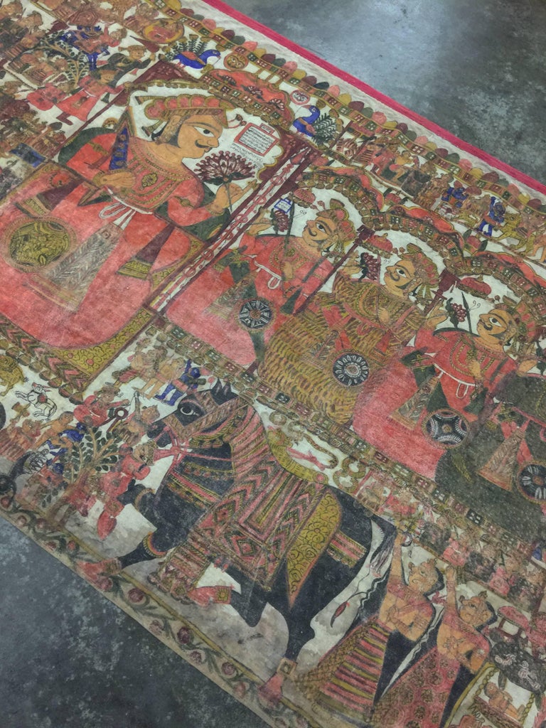 Antique Indian Wall Tapestry For Sale at 1stdibs