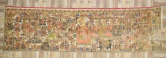 18th Century Antique Indian Medieval Tapestry after the Battle of Karnal in 1739