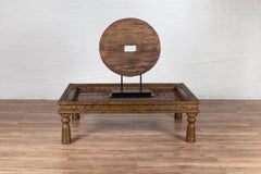 Antique Indian Window Grate Made into a Coffee Table with Copper Sheathing