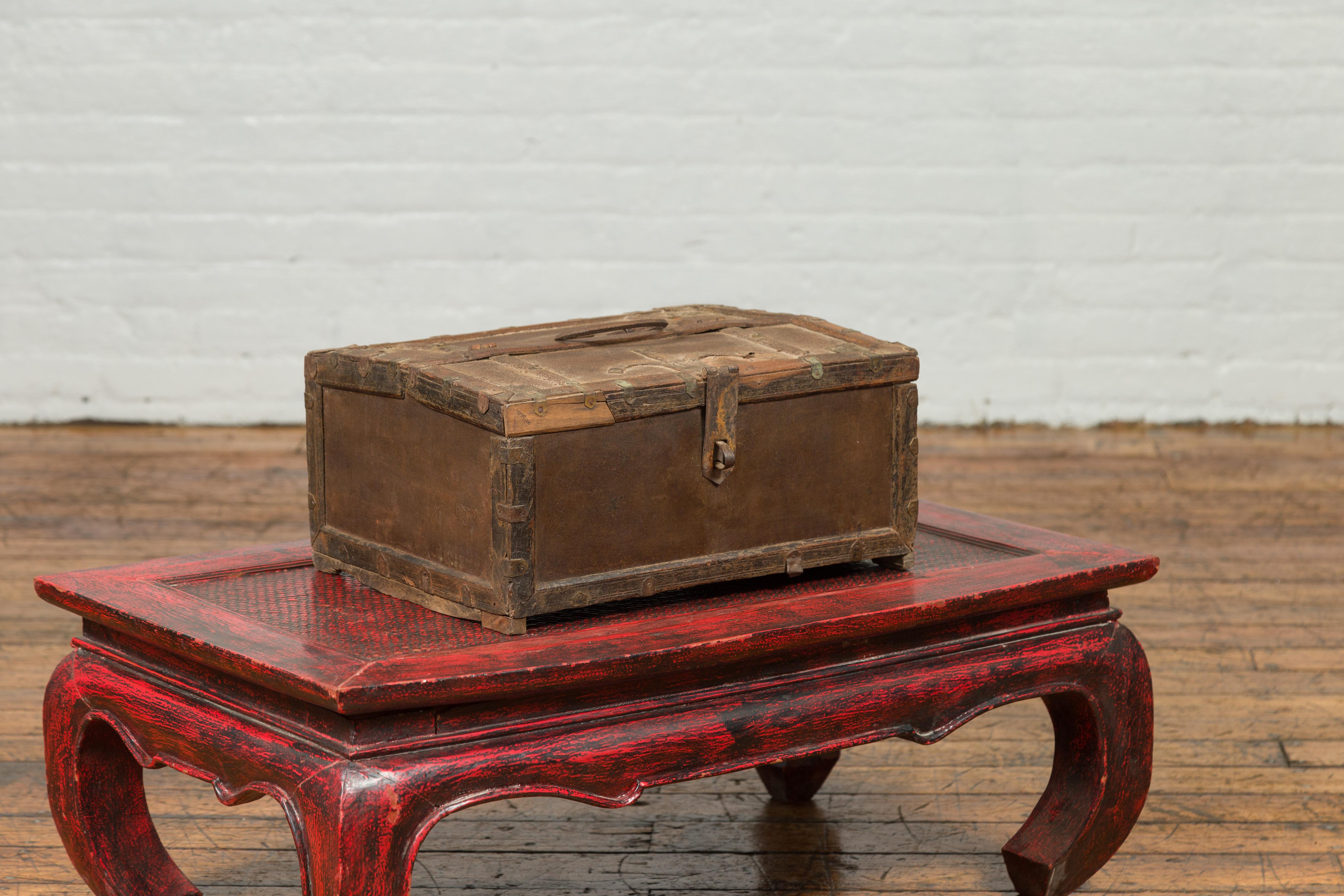 antique wooden money box
