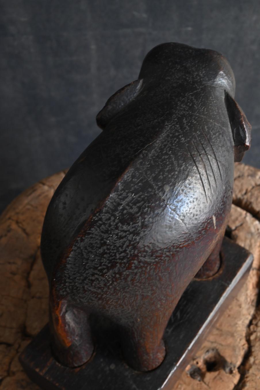 Antique Indian wooden elephant figurine/carved animal/circa 1920 For Sale 3