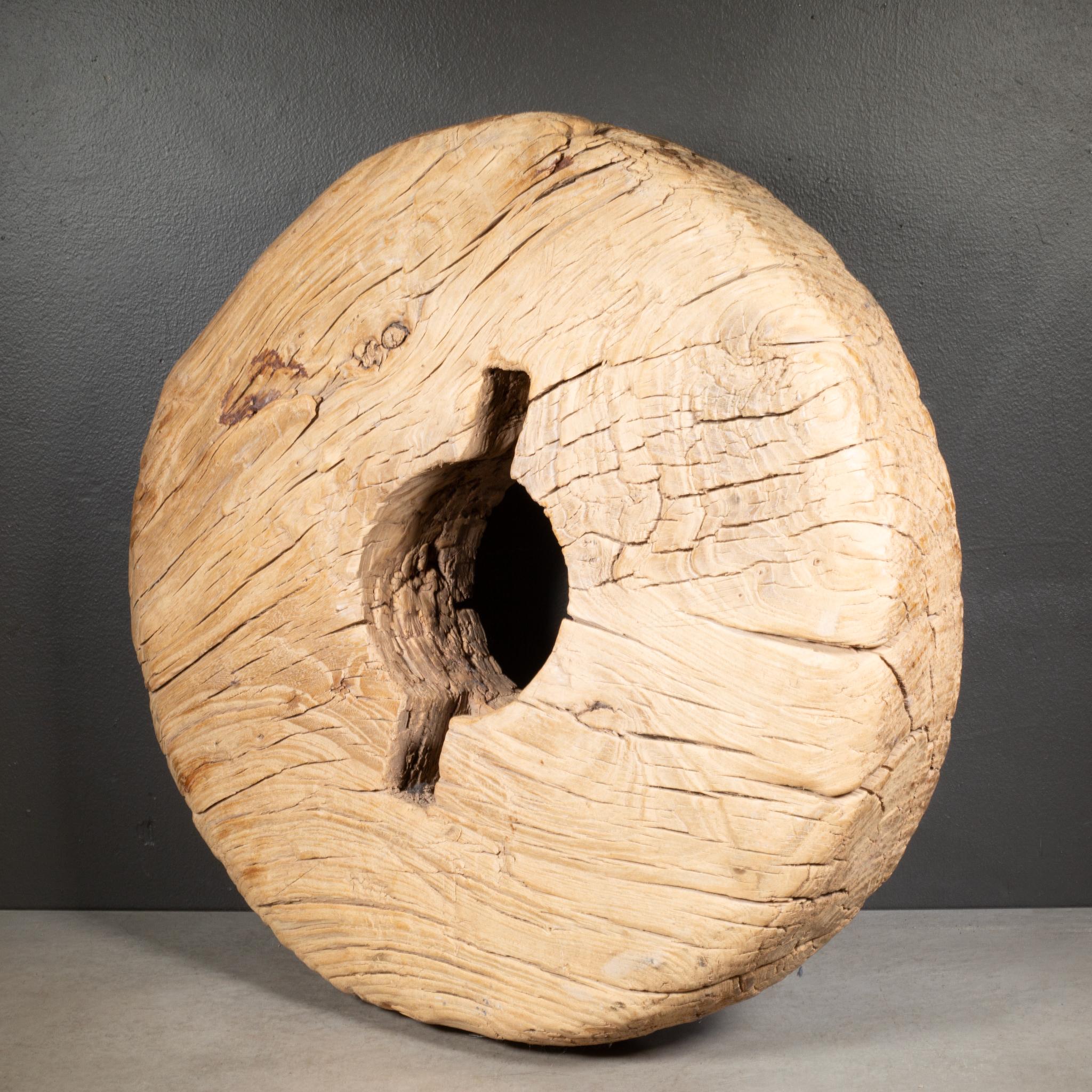 Anglo-Indian Antique Indian Wooden Wheel For Sale