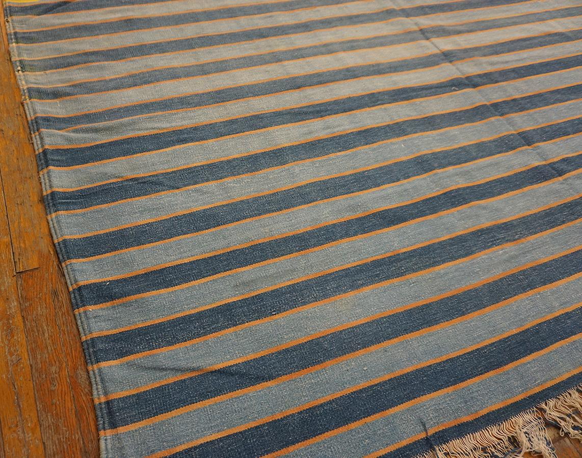 Early 20th Century Indian Cotton Dhurrie Carpet ( 12' x 14'4'' - 366 x 436 ) For Sale 2