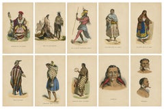 Antique Indigenous Peoples of the Americas Print Collection, ca. 1852