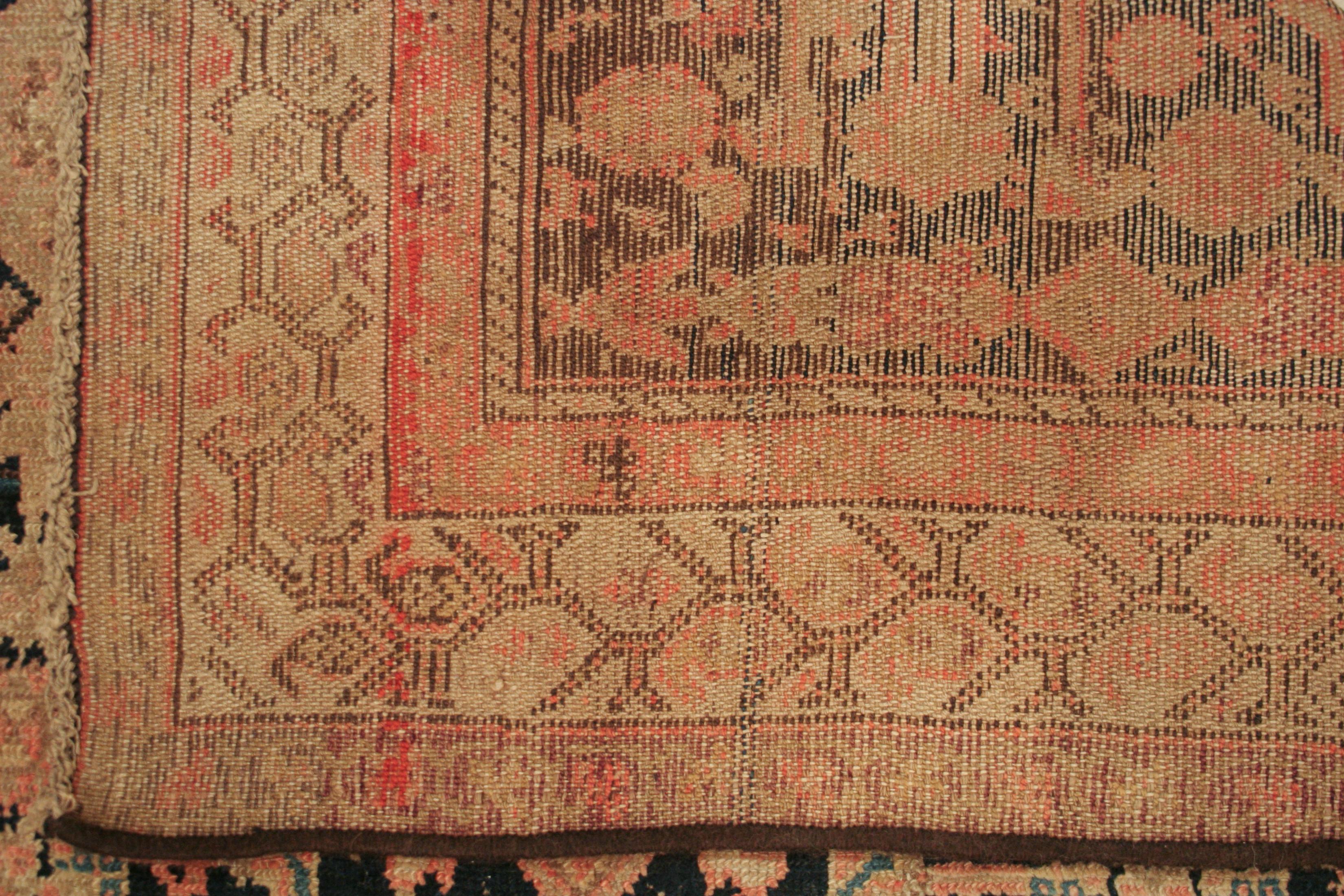 Noué à la main Tapis Qarabagh antique bleu indigo à motif all-over en vente