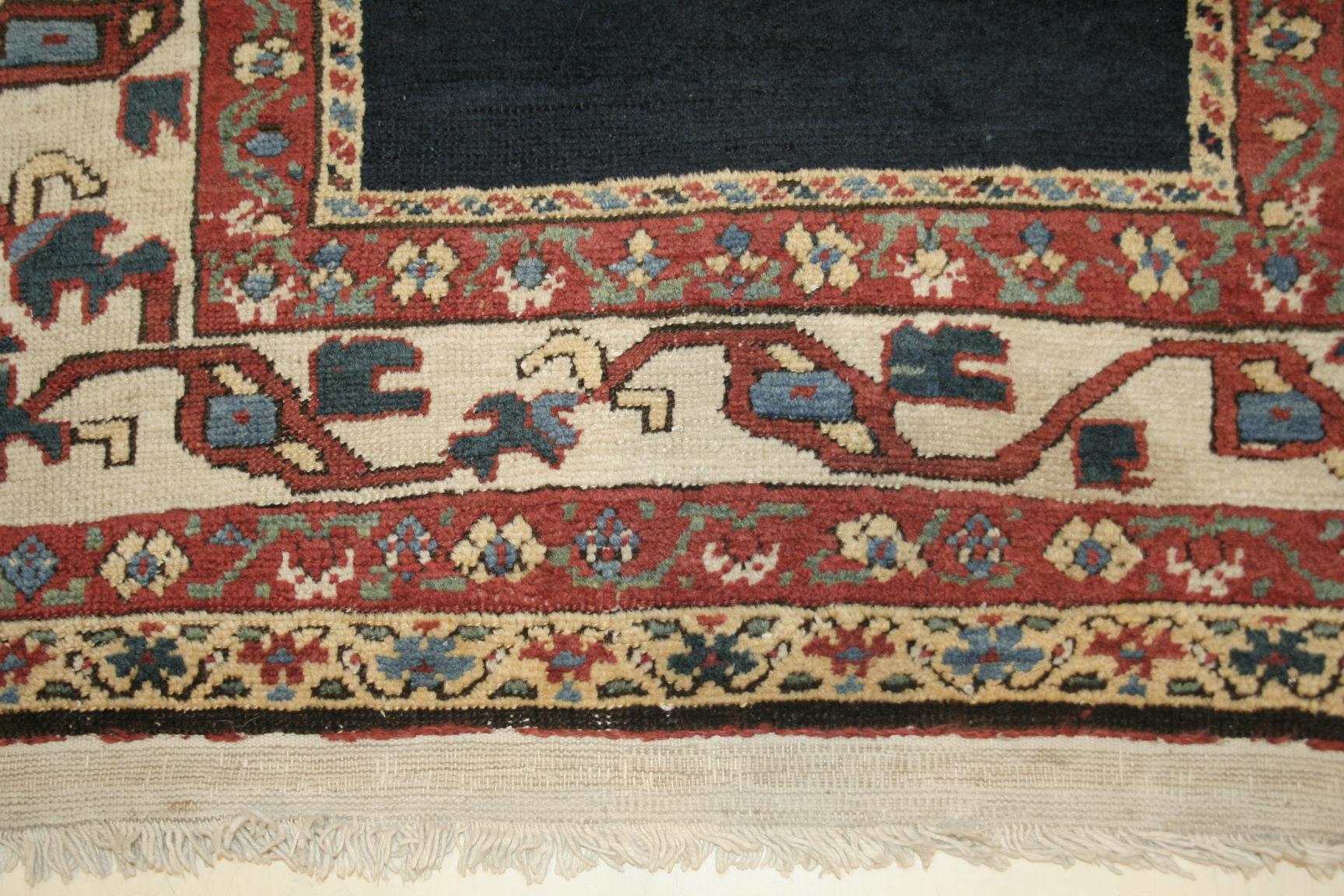 Azero Tappeto a pelo aperto Shahsavan Blu Indaco Antico in vendita