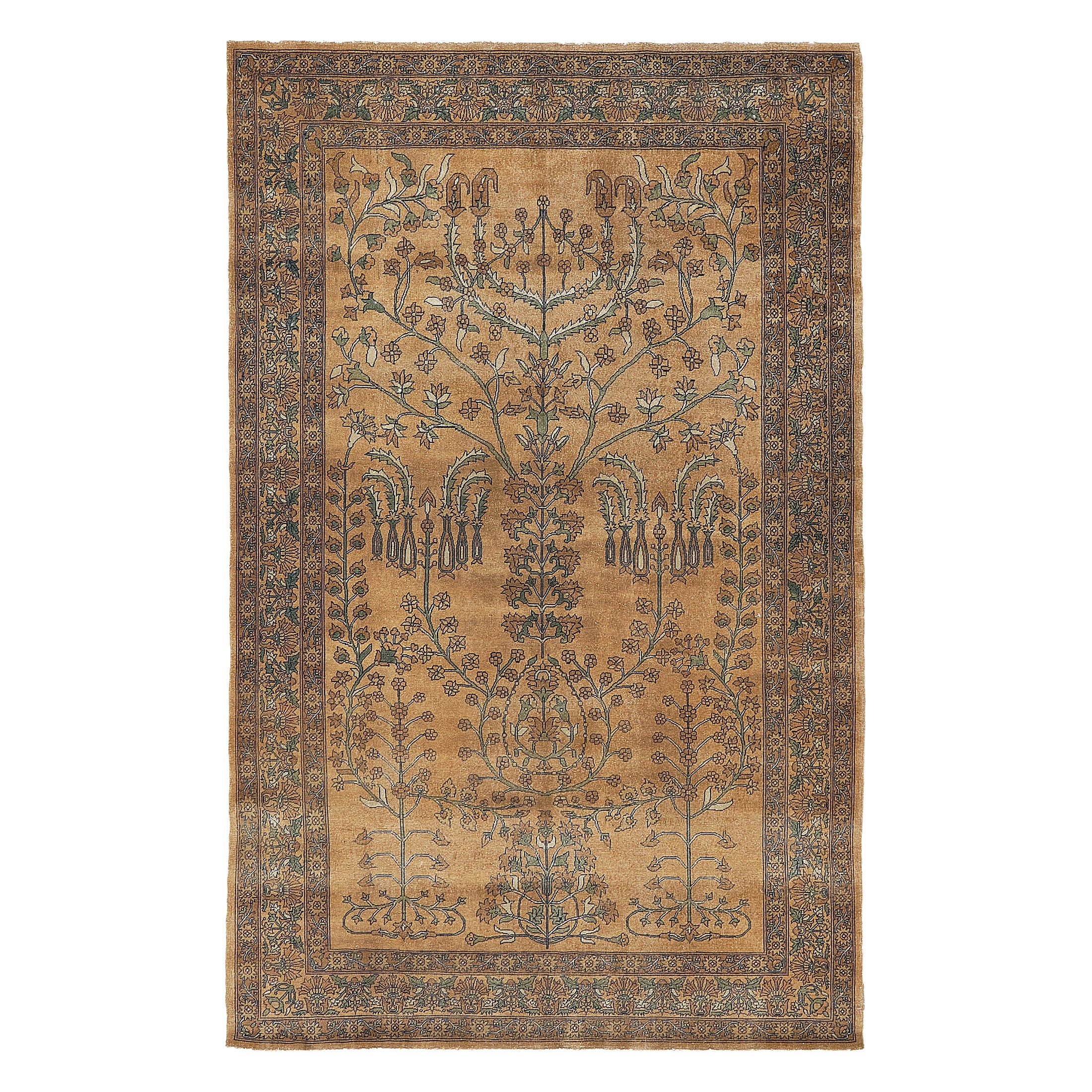 Antiker Indo Agra-Teppich im Angebot