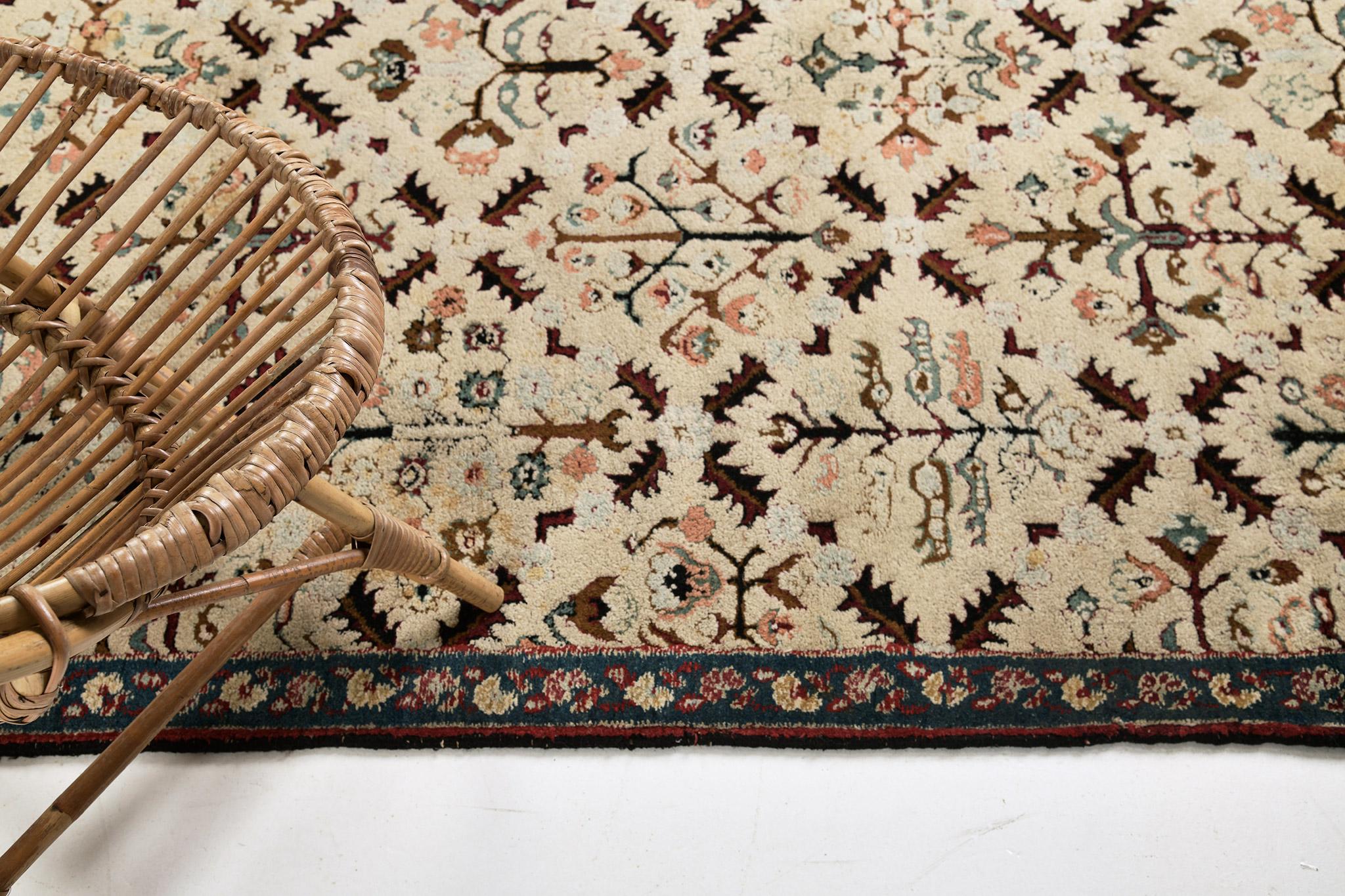 Antique Indo Agra Runner In Good Condition For Sale In WEST HOLLYWOOD, CA