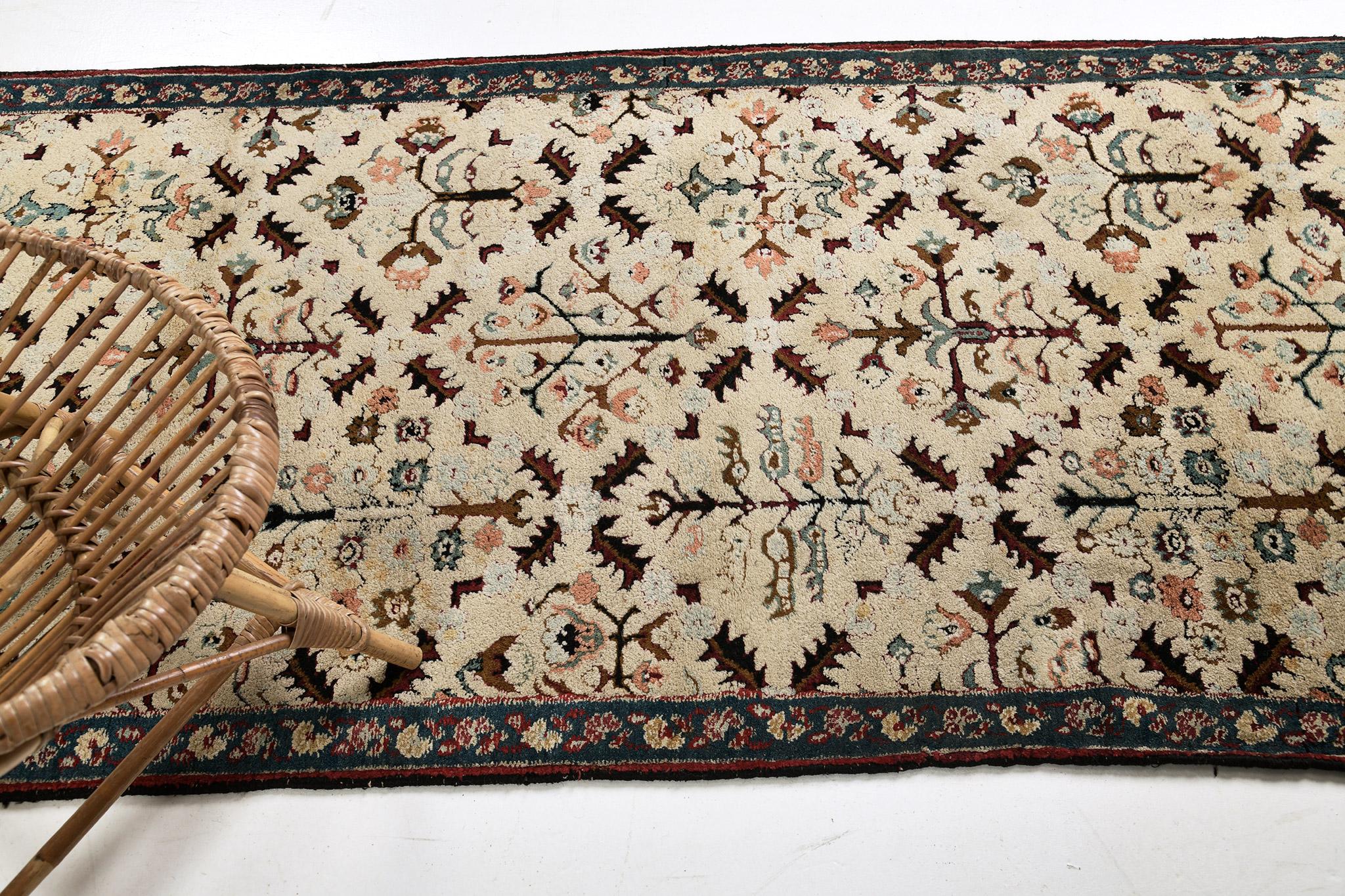 Early 20th Century Antique Indo Agra Runner For Sale