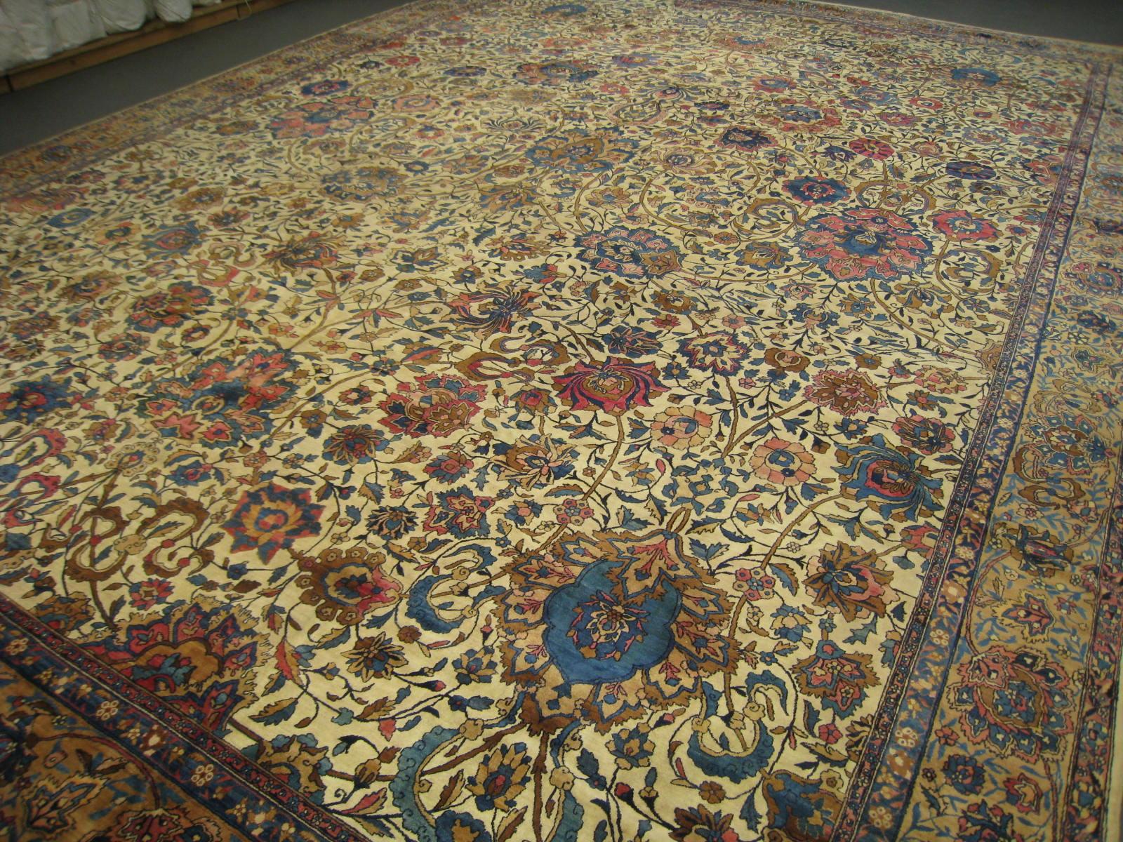 Agra Antique Indo-Isfahan Carpet For Sale