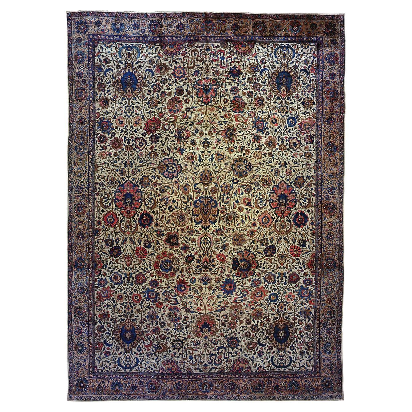 Antique Indo-Isfahan Carpet For Sale