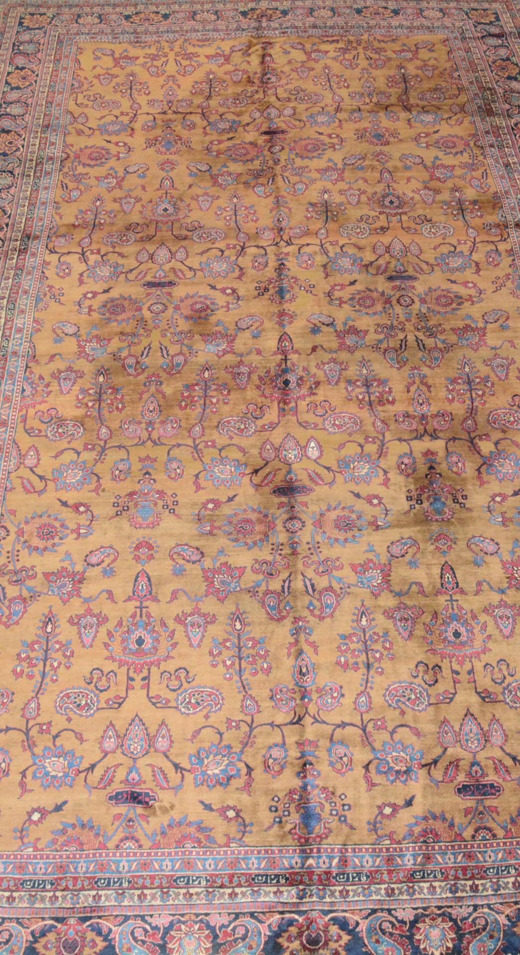 The city of Amritsar, in the Punjab region in northwest India, began producing carpets in the 19th Century when Kashmir was annexed by Maharaja Ranjit Singh. Kashmir was a major weaving center of shawls at the time. The looms established here by