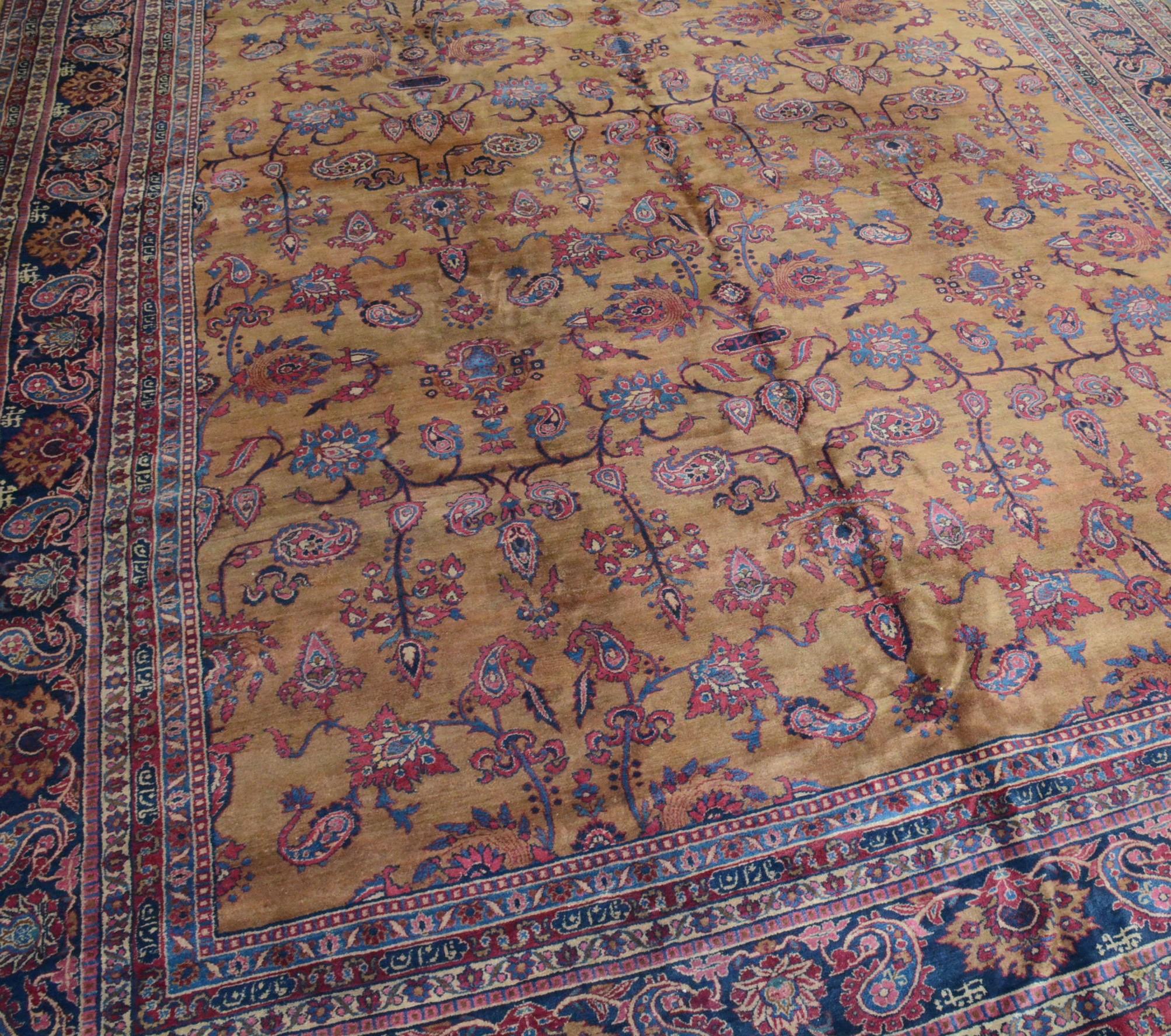 Antiker Indo-Kerman-Teppich (Indisch) im Angebot