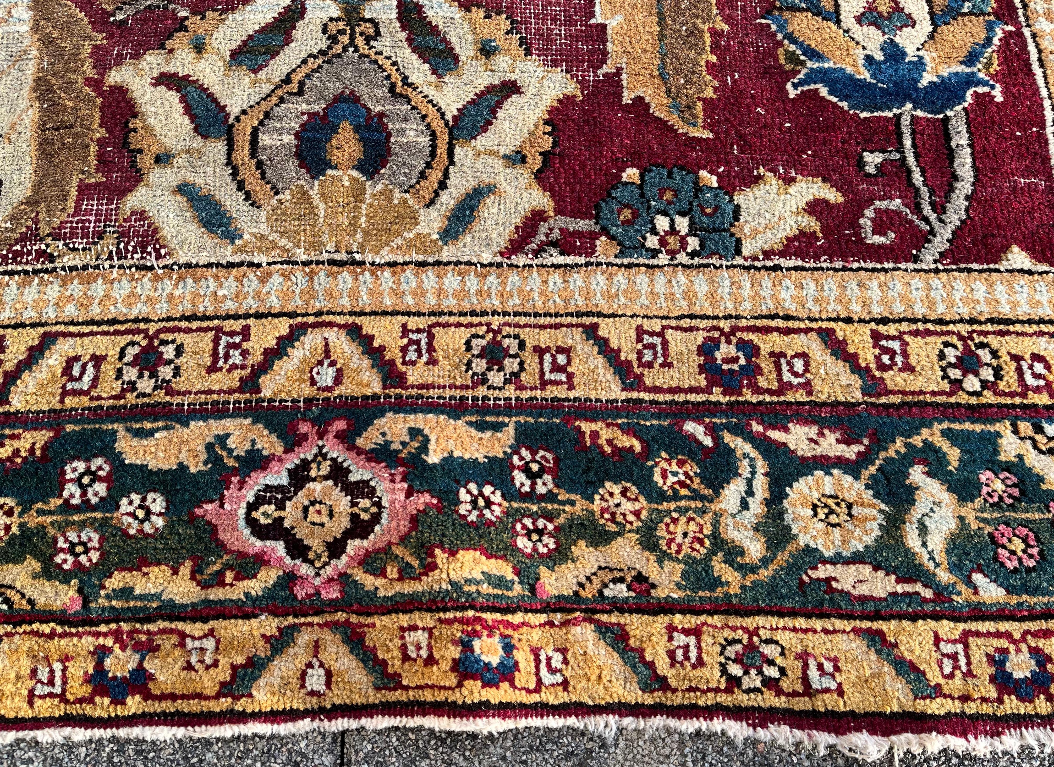 Antique Indo/Persian Carpet Agra 19th, Fragment For Sale 4