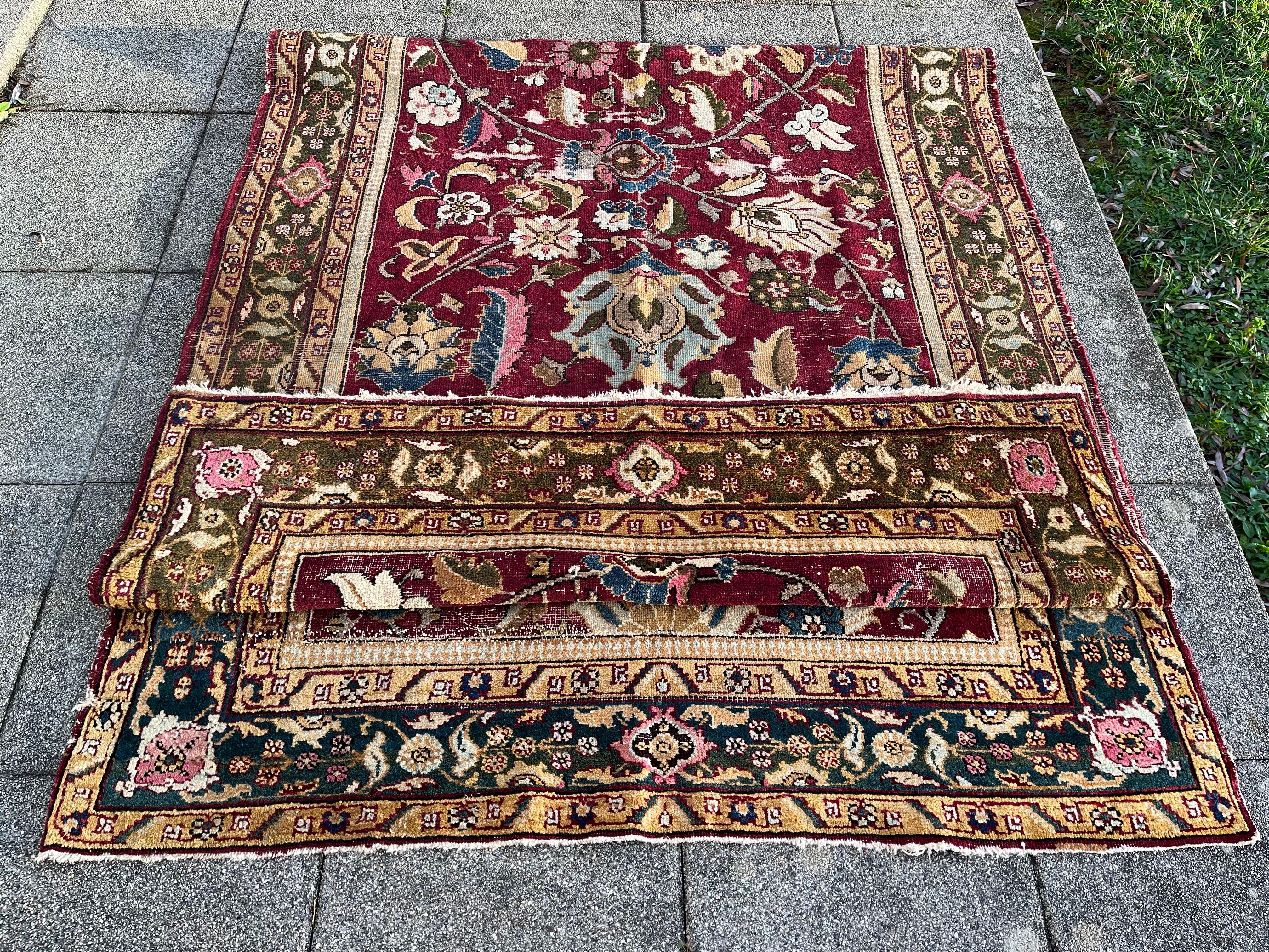 Antique Indo/Persian Carpet Agra 19th, Fragment For Sale 1