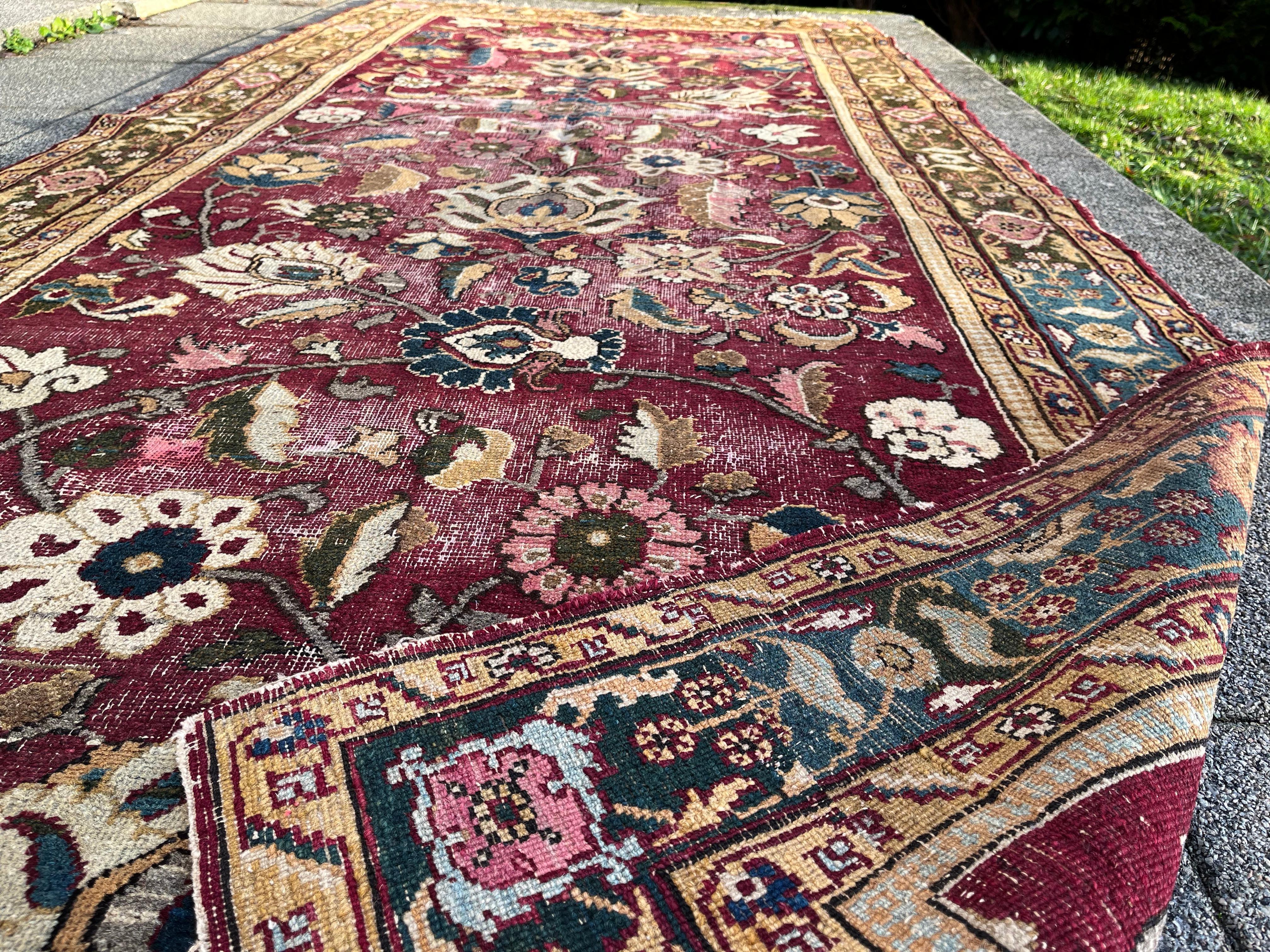 Antique Indo/Persian Carpet Agra 19th, Fragment For Sale 2