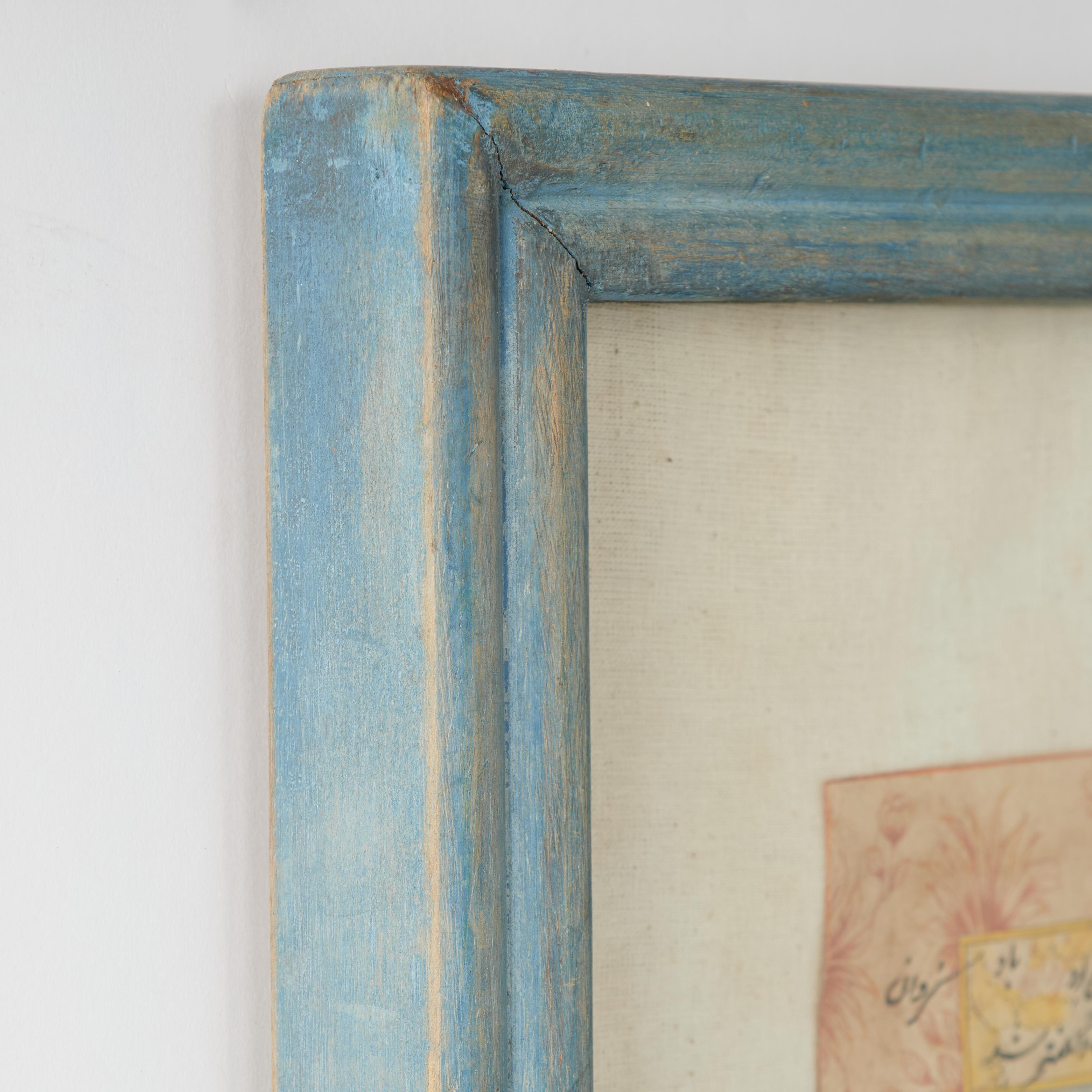 Antiguo cuadro indo persa al gouache de un pájaro en venta 3