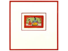 Antique Indo Persian Mixed Media Miniature Painting