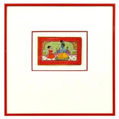 Antique Indo Persian Mixed Media Miniature Painting