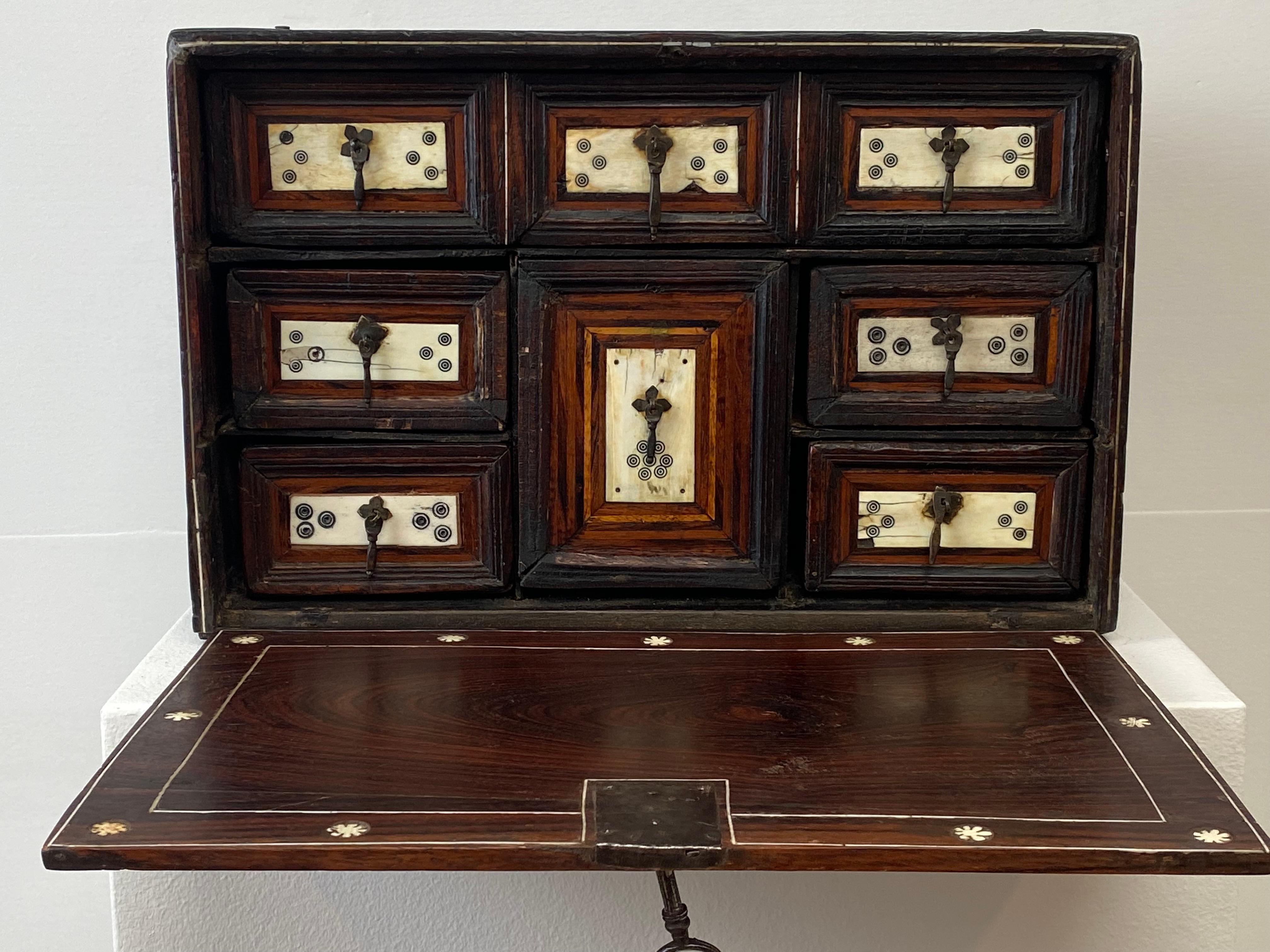 Antique Indo-Portuguese Table Cabinet For Sale 4