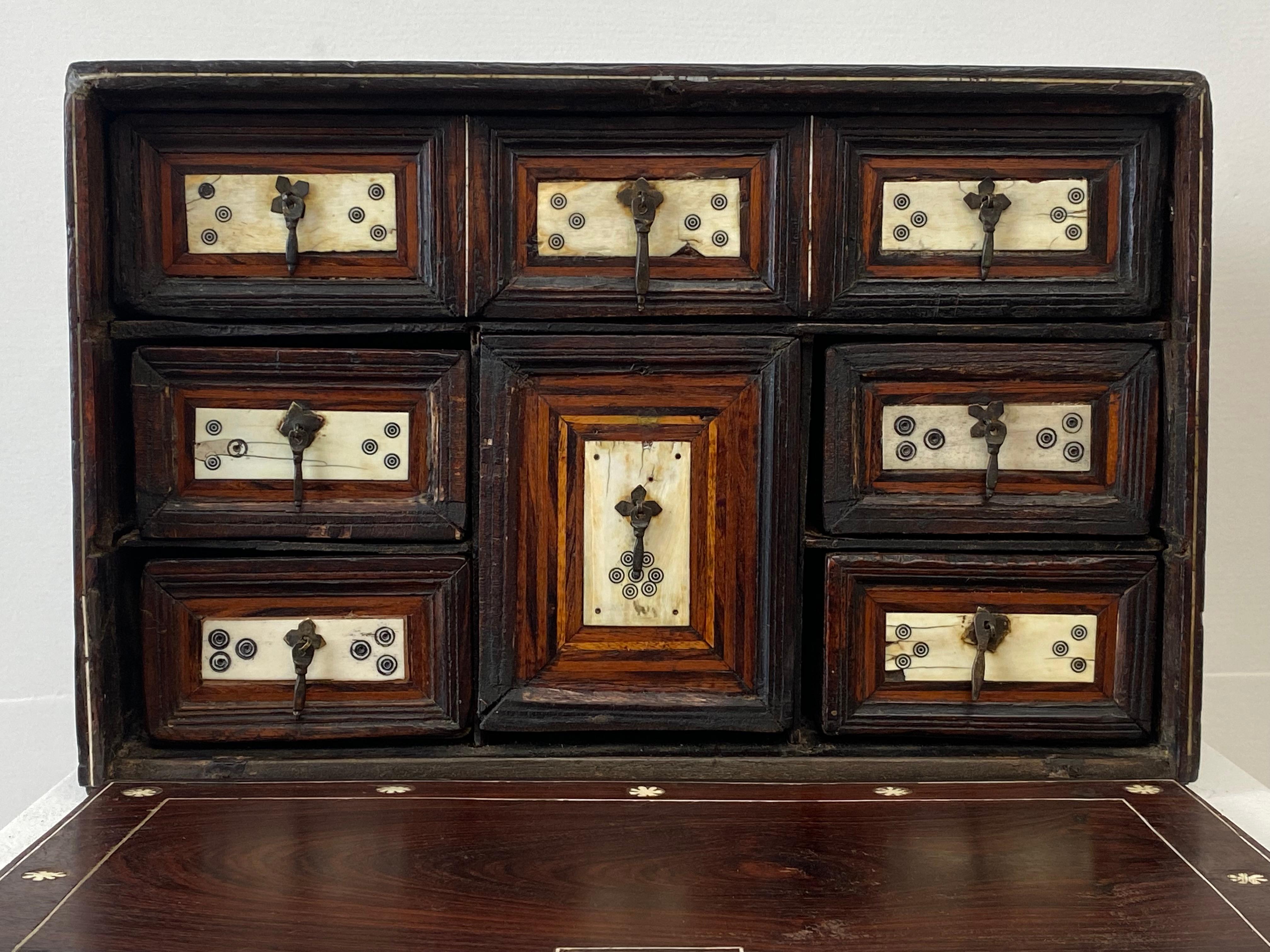 Antique Indo-Portuguese Table Cabinet For Sale 6