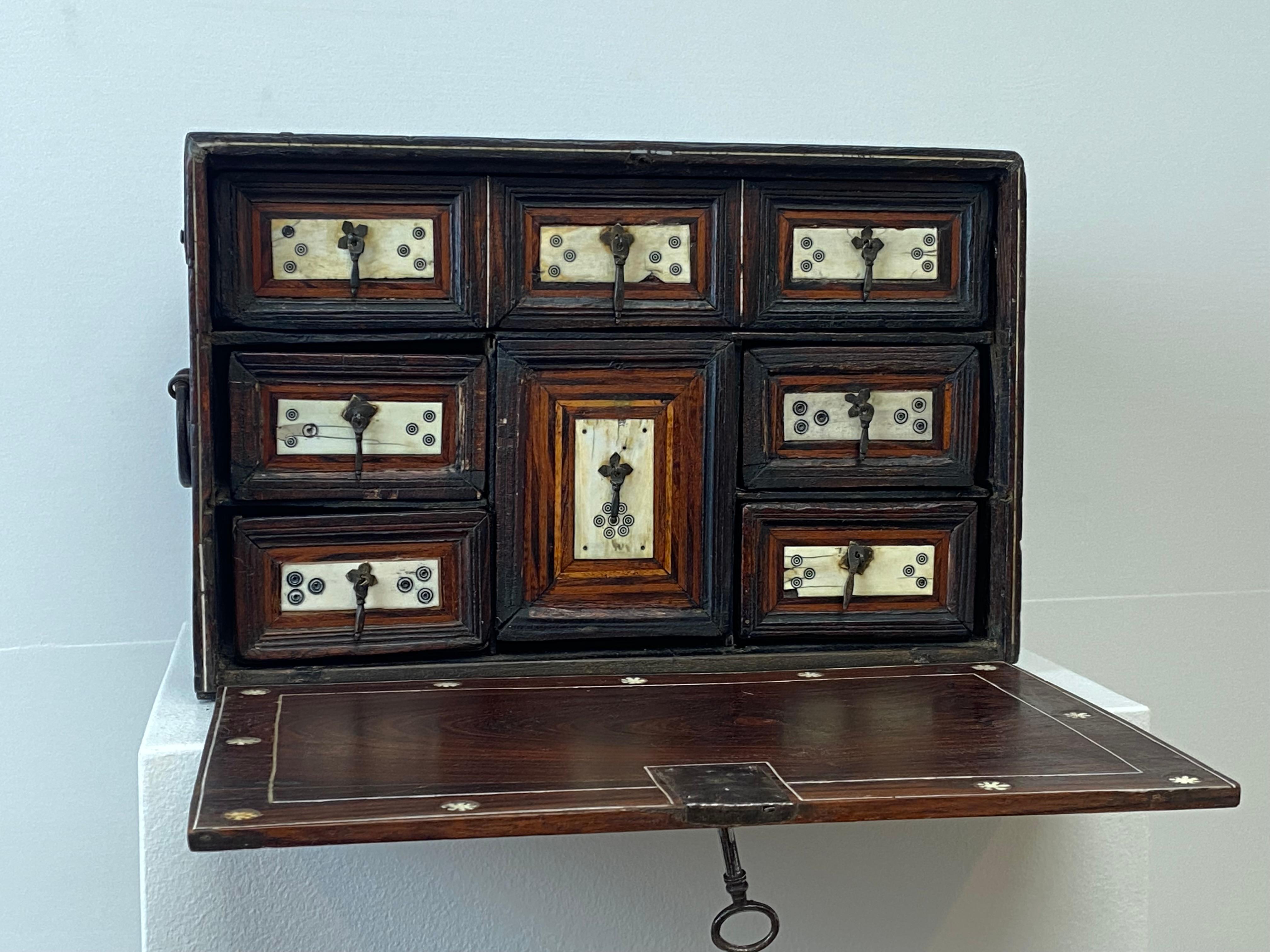 Antique Indo-Portuguese Table Cabinet For Sale 11