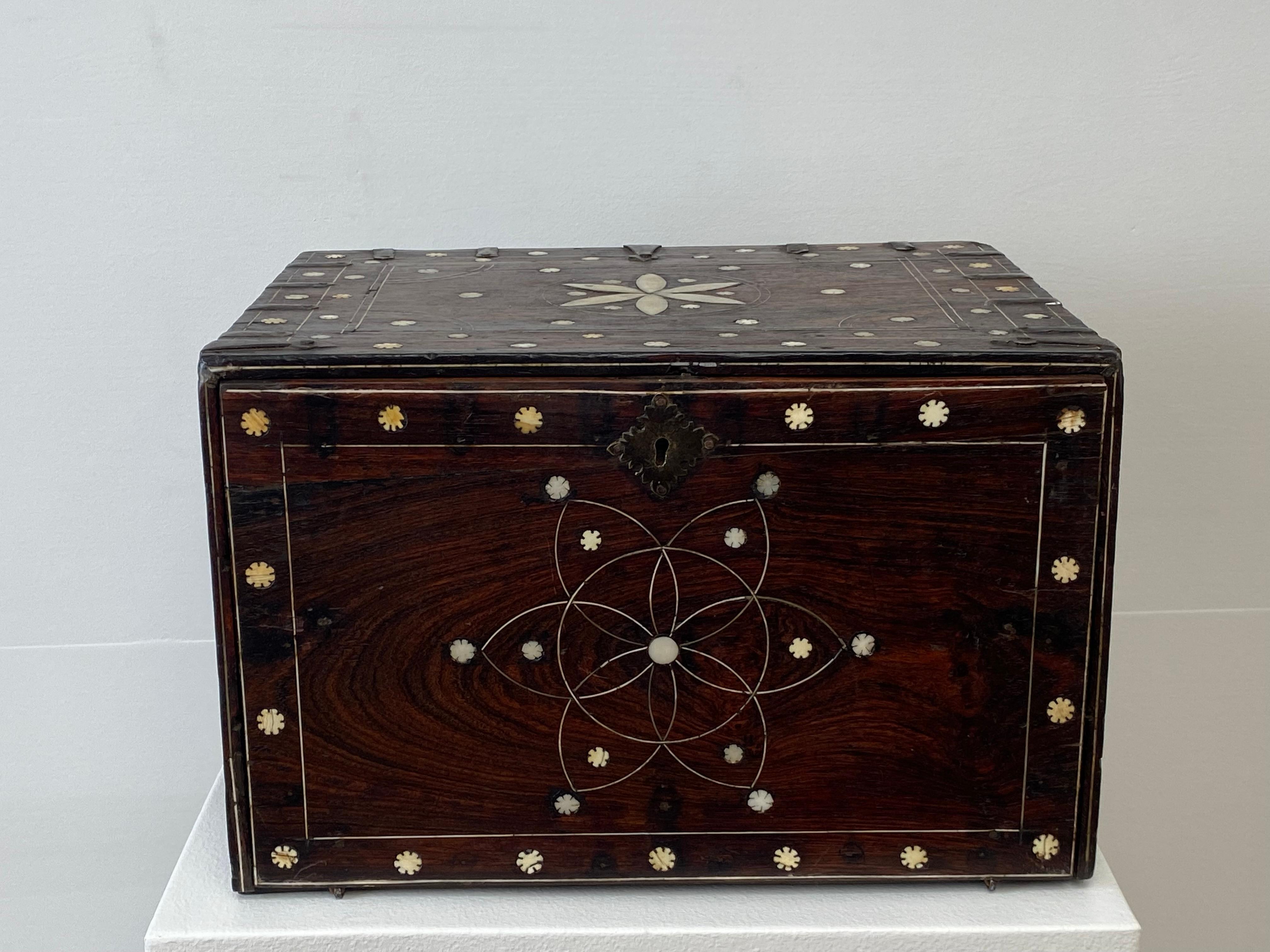 Indian Antique Indo-Portuguese Table Cabinet For Sale