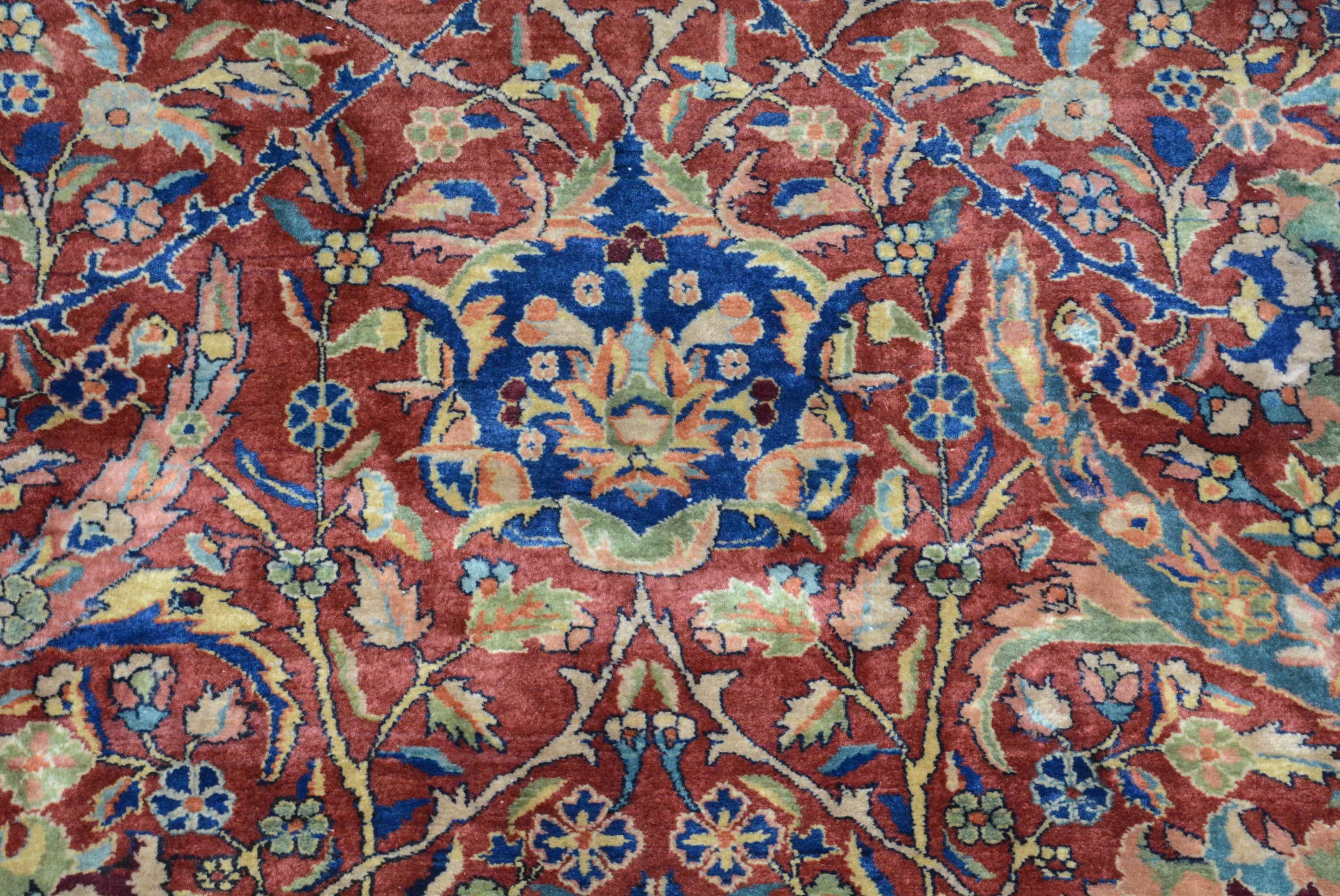 Indian Antique Indo-Tabriz Carpet For Sale