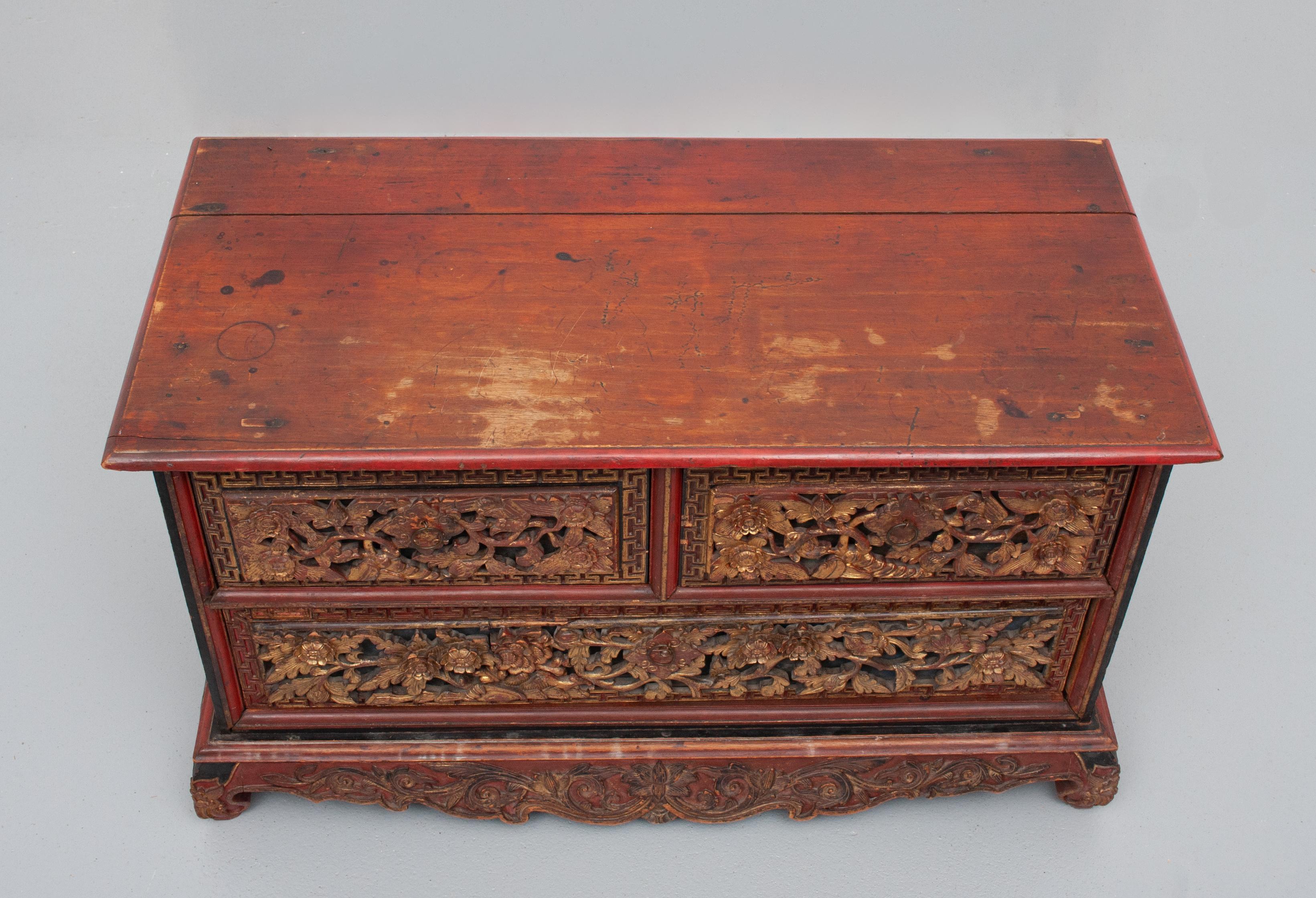 Malayer Antique Indonesian Blanked Chest