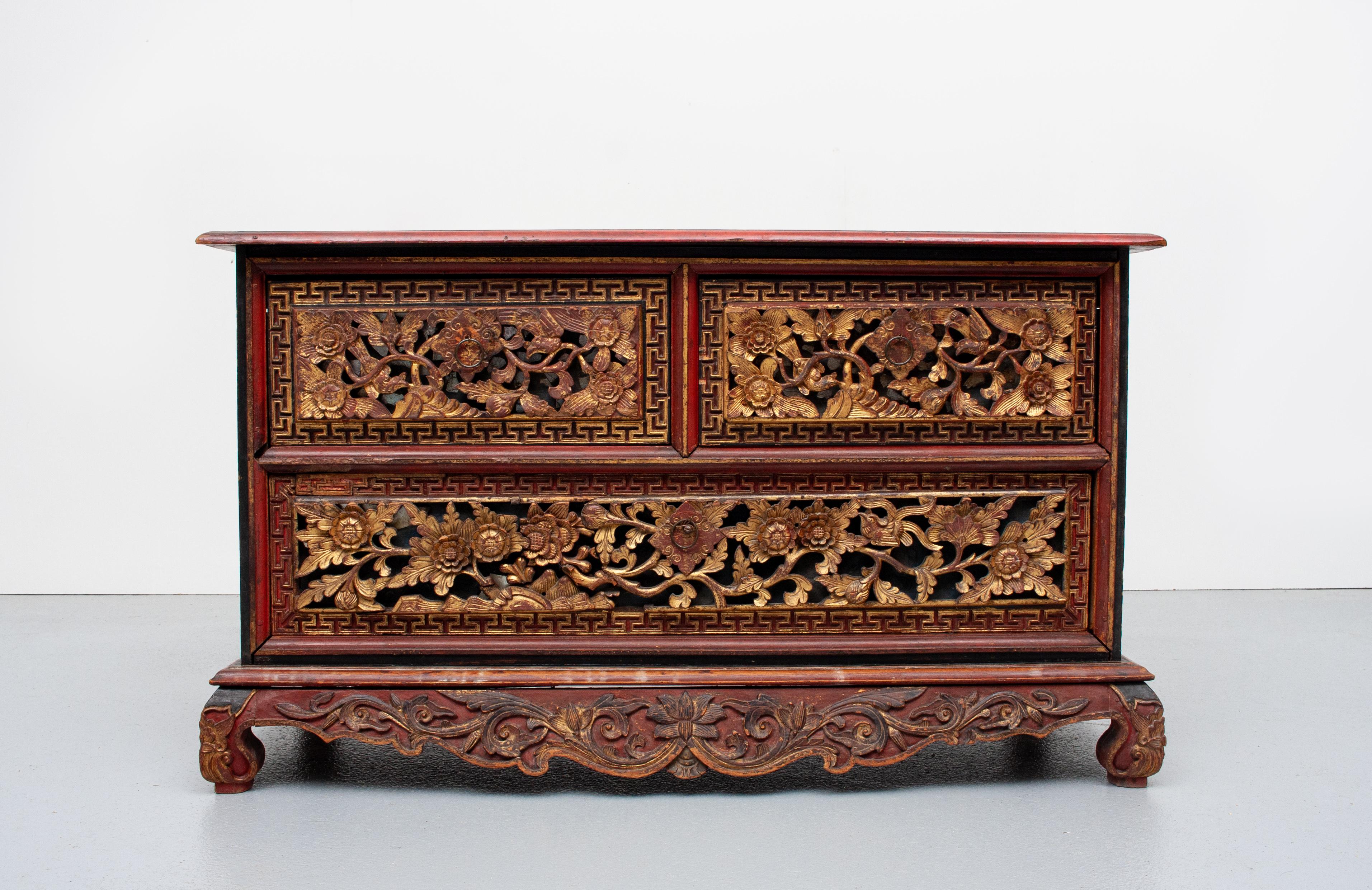 Antique Indonesian Blanked Chest 2