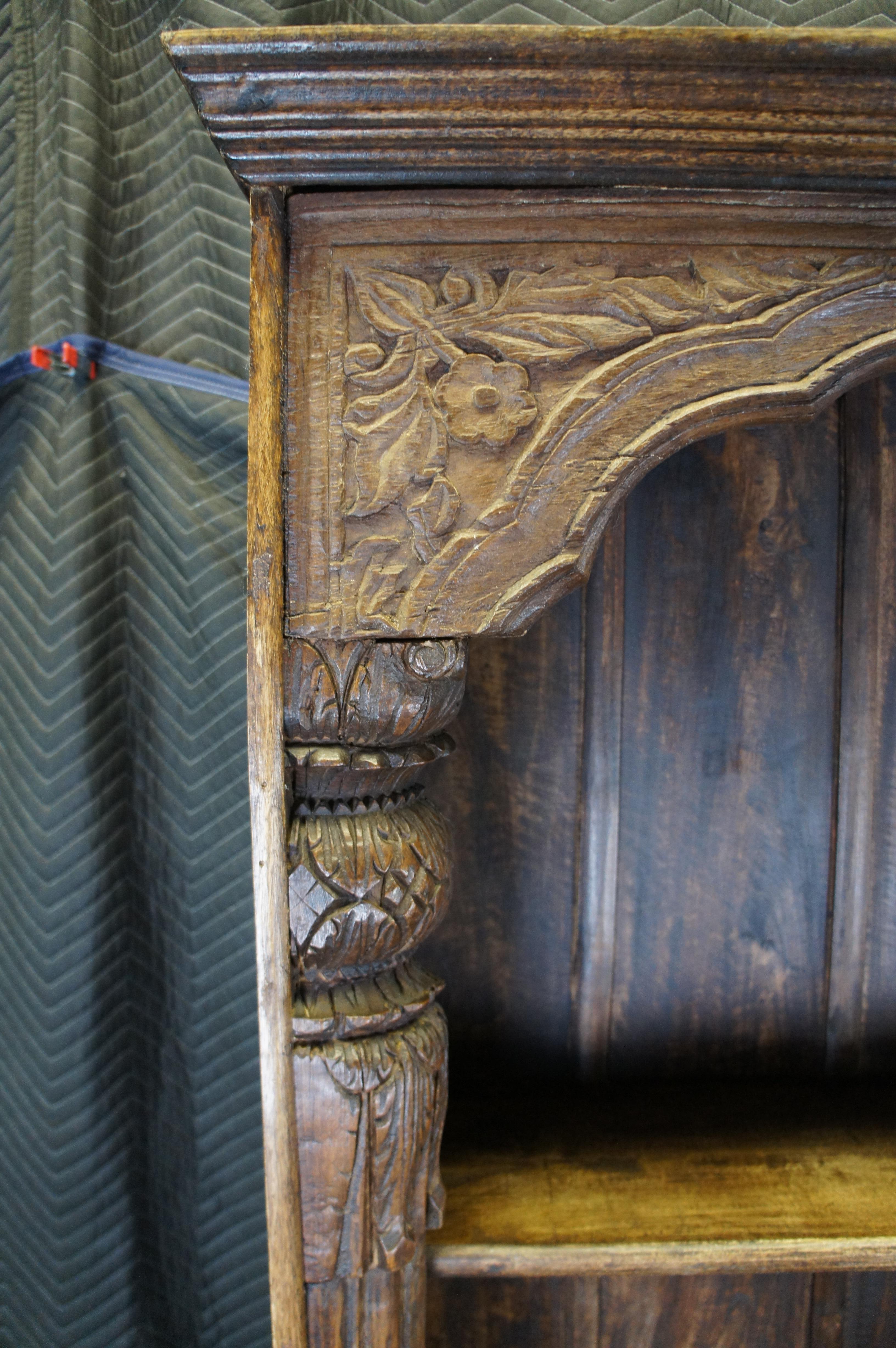 Antique Indonesian Reclaimed Teak Library Shelf Bookcase Doorway Temple 82