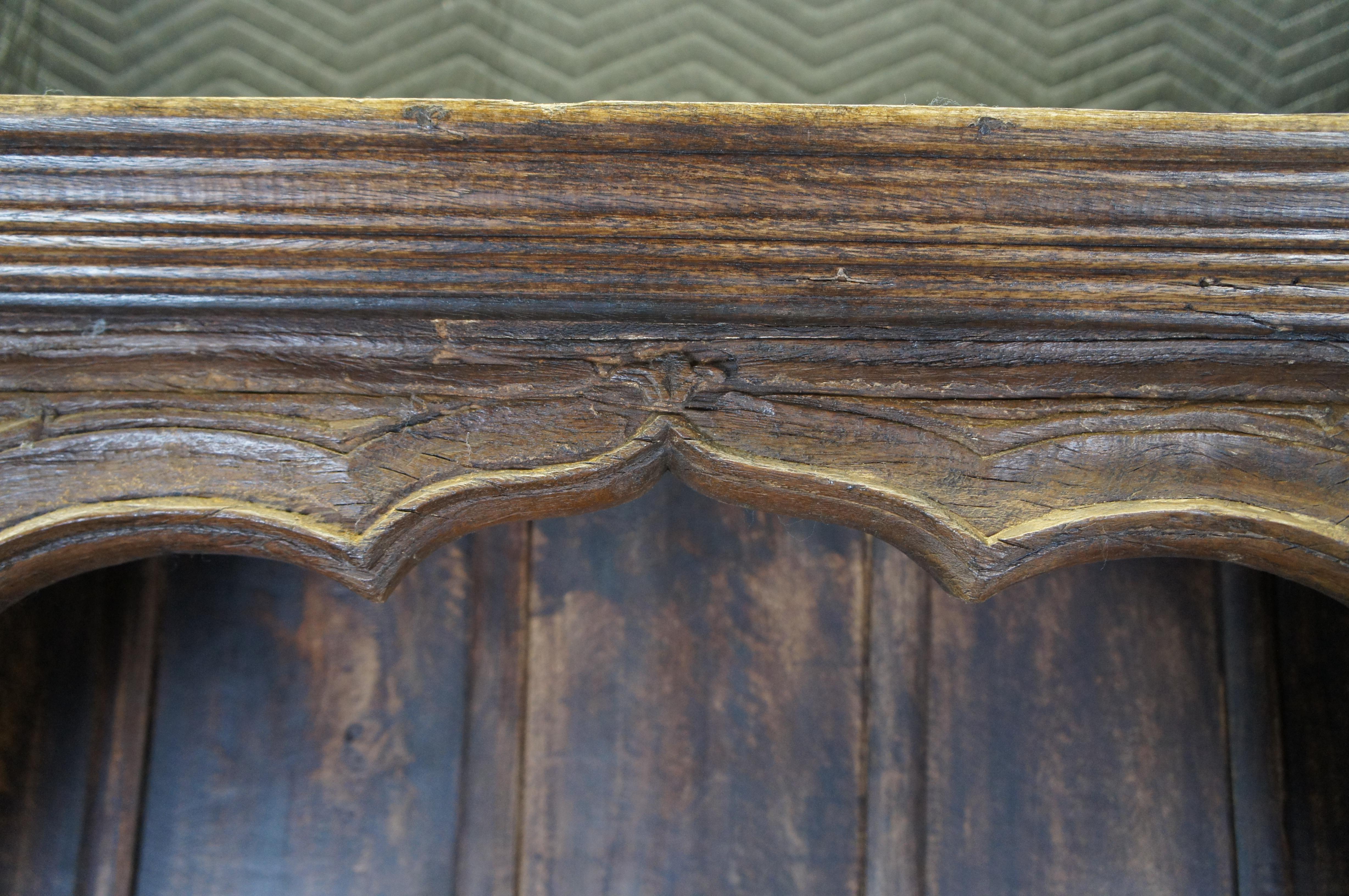 Antique Indonesian Reclaimed Teak Library Shelf Bookcase Doorway Temple 82