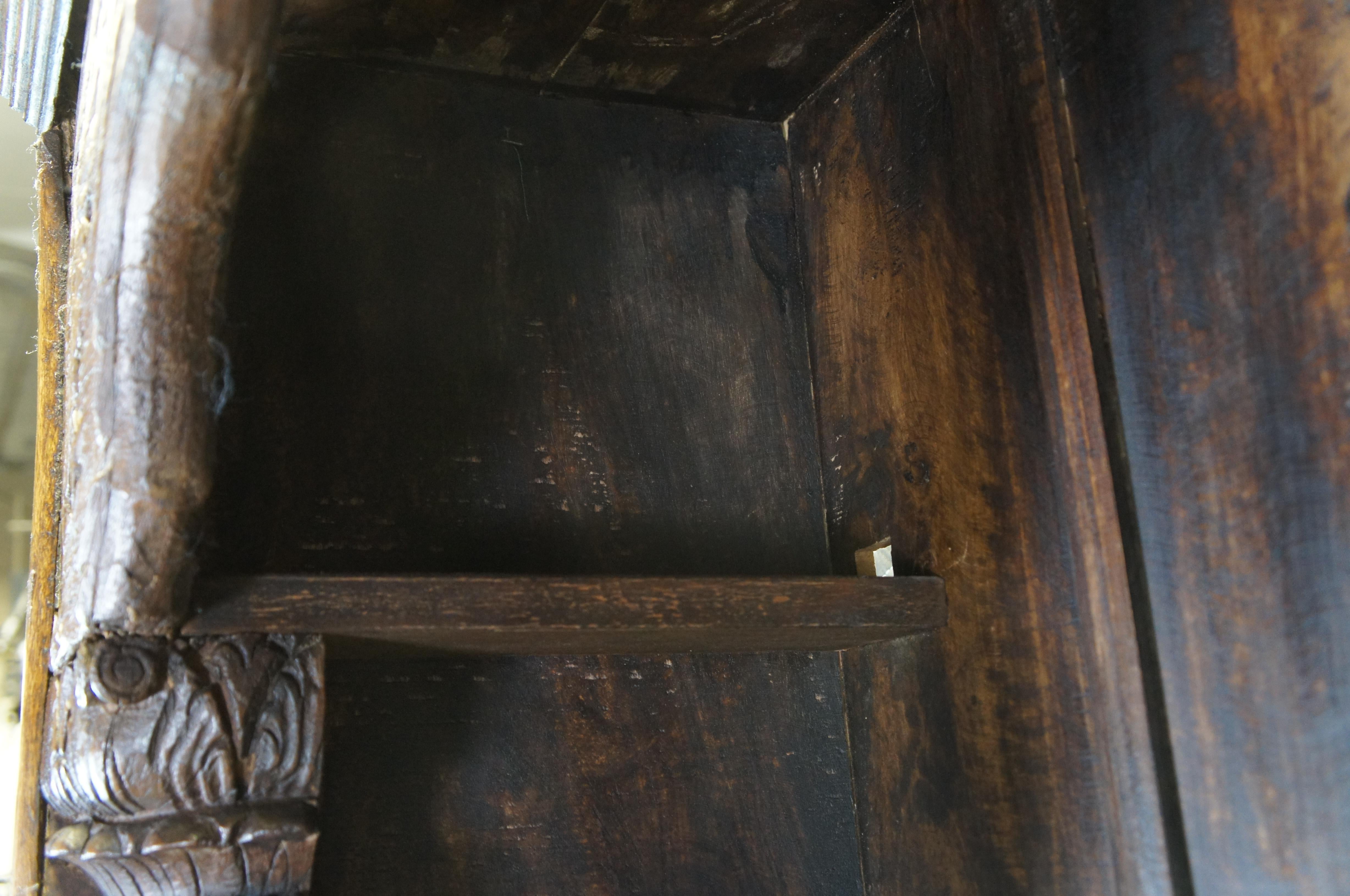 Antique Indonesian Reclaimed Teak Library Shelf Bookcase Doorway Temple 82