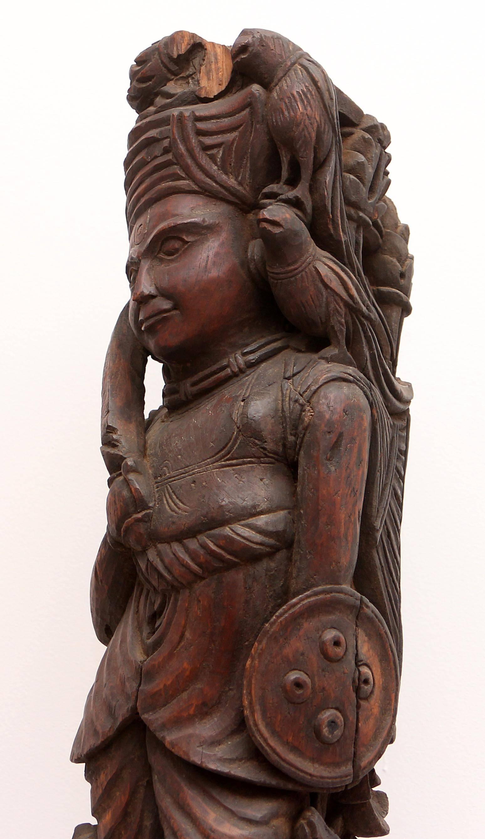 Carved Antique Indonesian Sculpture For Sale