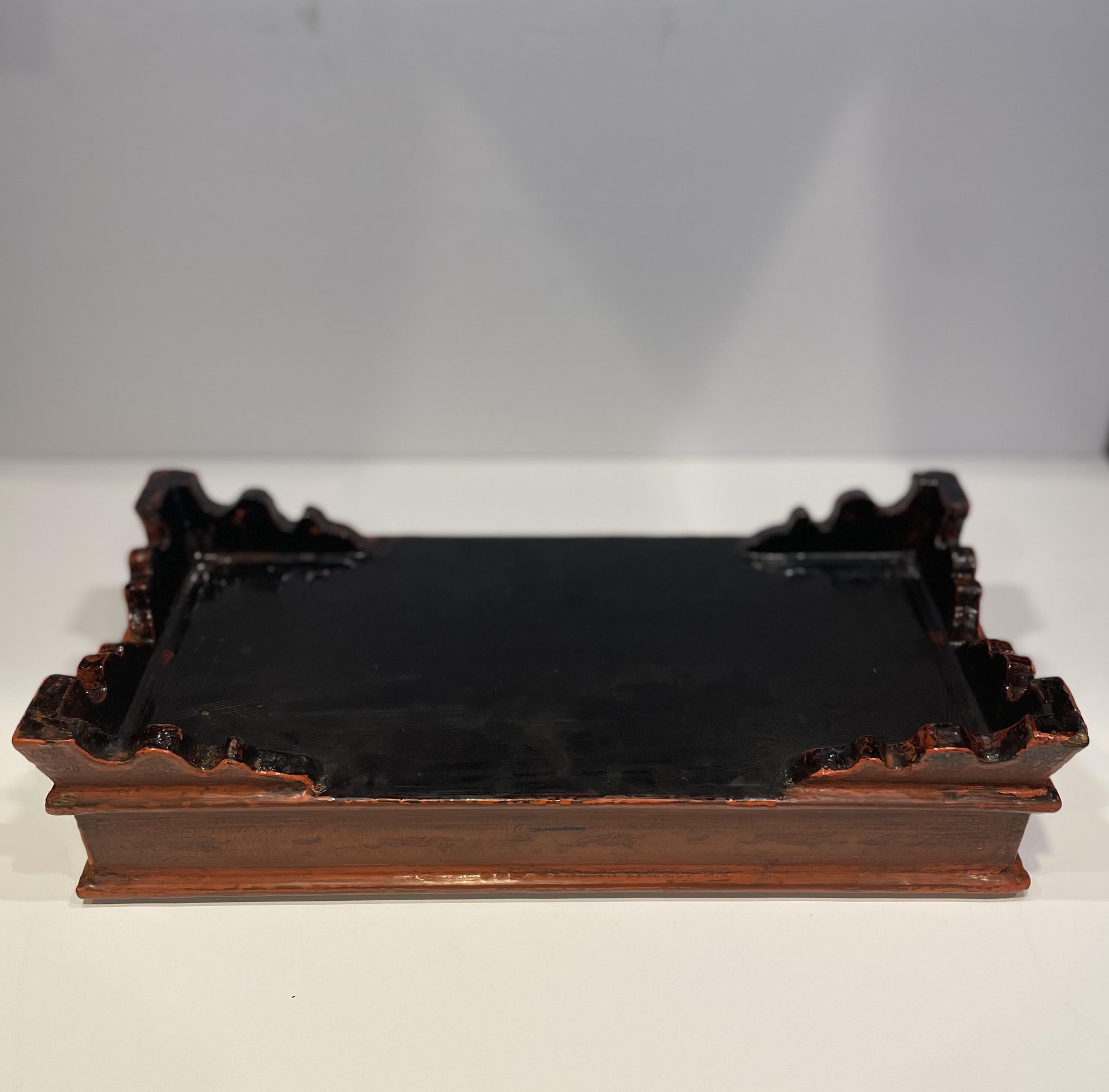 Antique Indonesian Wood Lacquered Box For Sale 7
