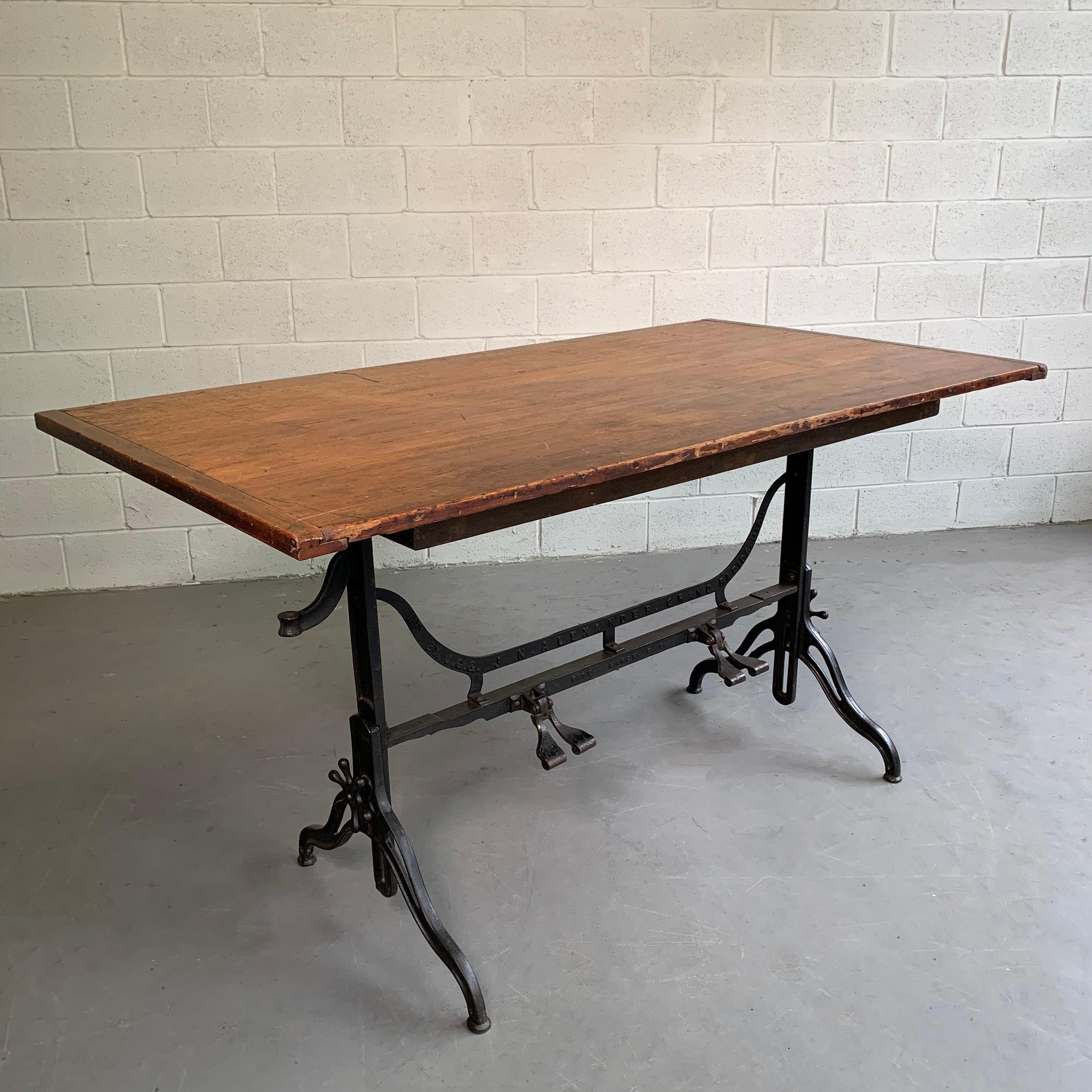 adjustable height drafting table
