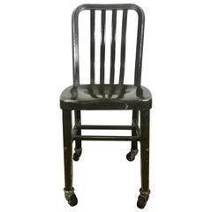 Antique Industrial Aluminum Rolling Desk Chair by General Fireproofing Co.