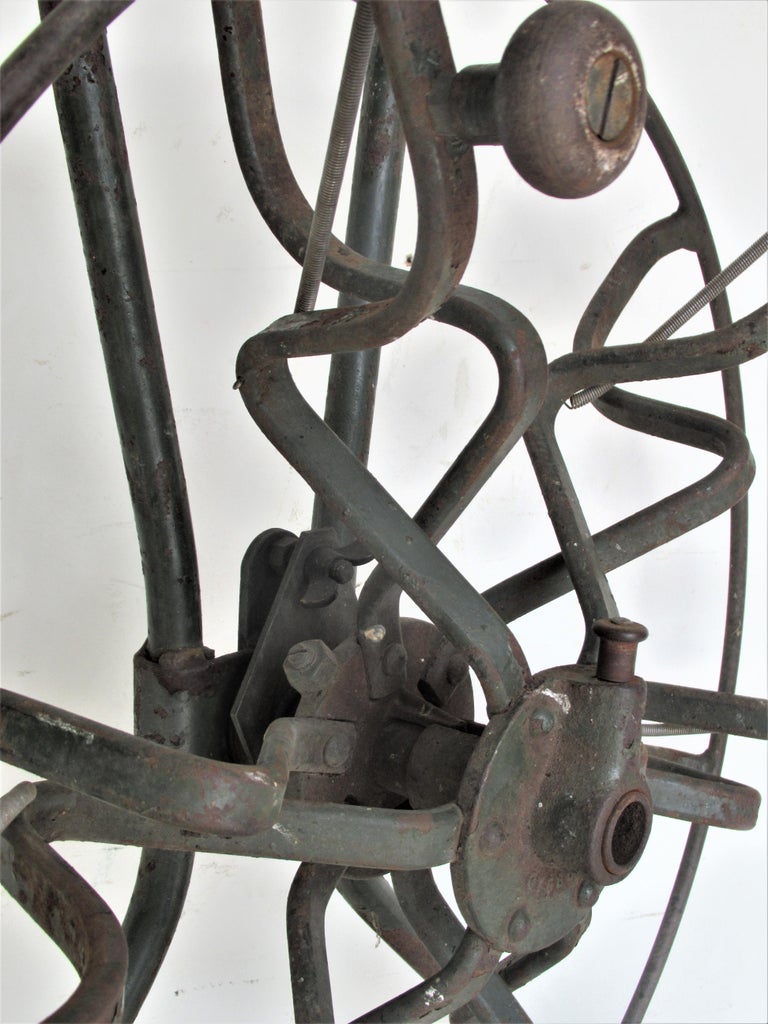 Antique Industrial Americana Iron Fire Hose Reel at 1stDibs