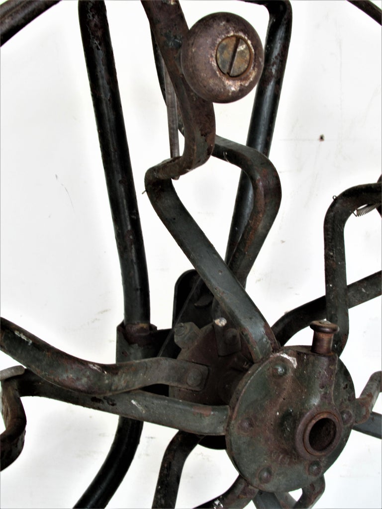 Antique Industrial Americana Iron Fire Hose Reel at 1stDibs