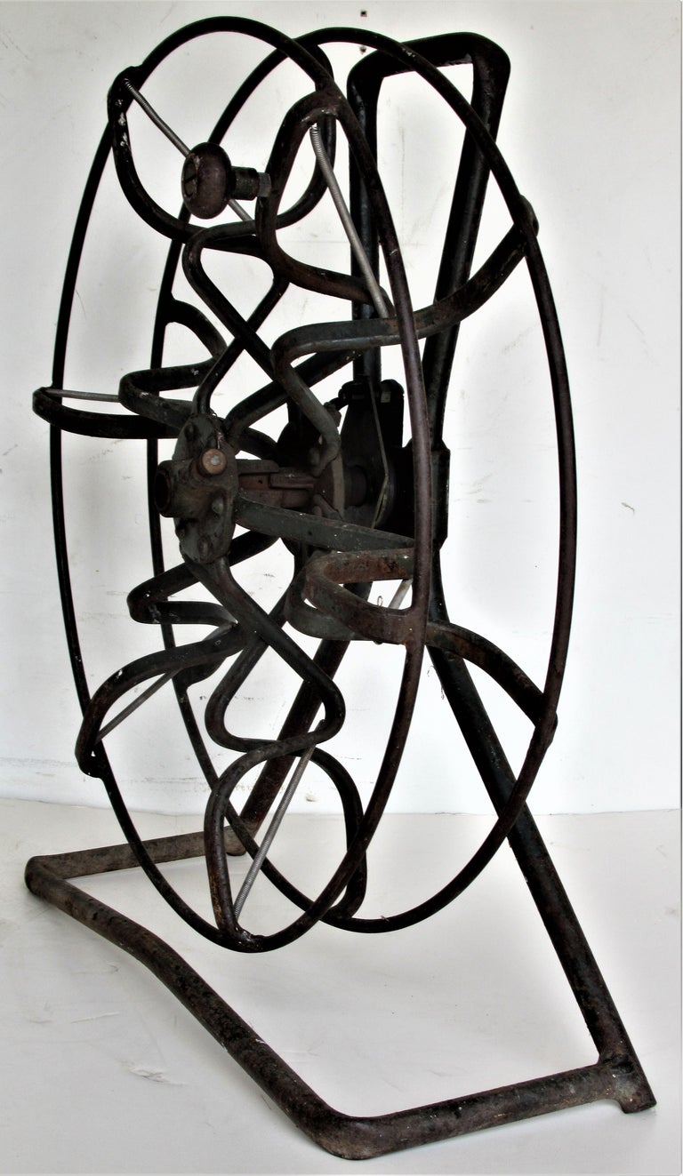 Antique Industrial Americana Iron Fire Hose Reel at 1stDibs vintage