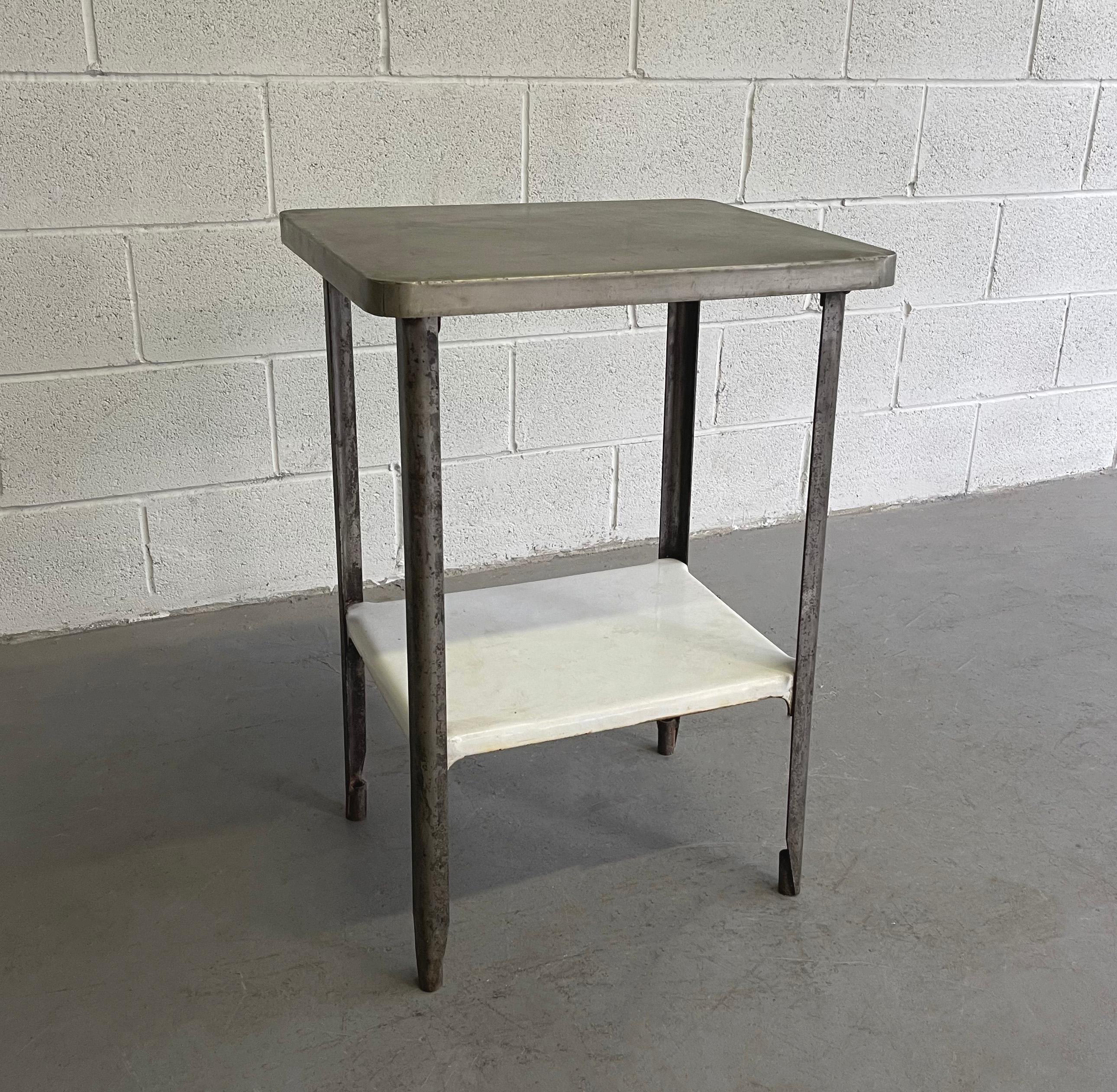 American Antique Industrial Apothecary Prep Table For Sale