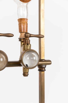 Antique Industrial Art Deco Brass Gaskell & Chambers Optic Pearl Bar Display