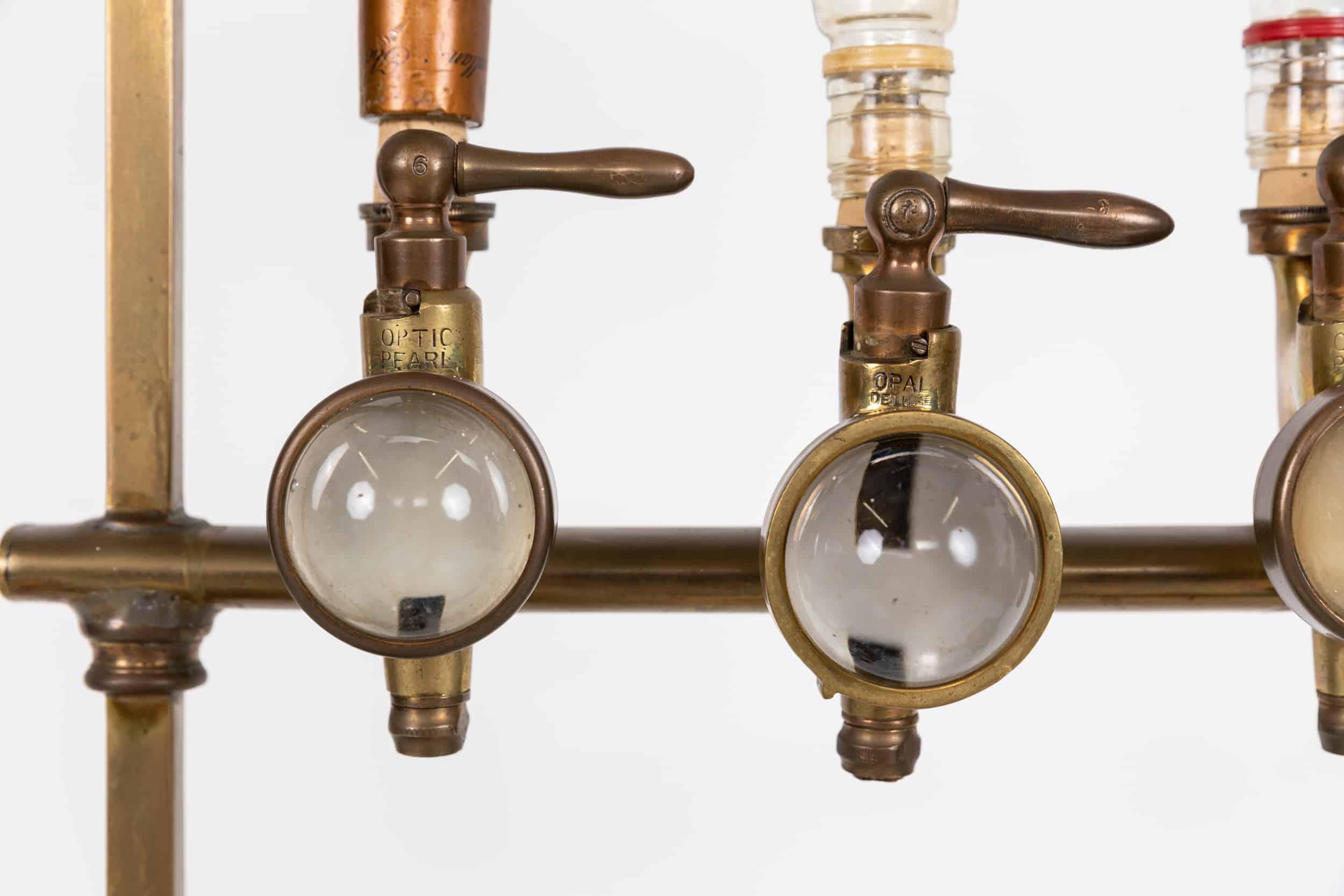 Antique Industrial Art Deco Brass Gaskell and Chambers Optic Pearl Bar ...