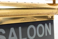 Antique Industrial Art Deco Brass Internalite Saloon Bar Illuminated Sign, c1920