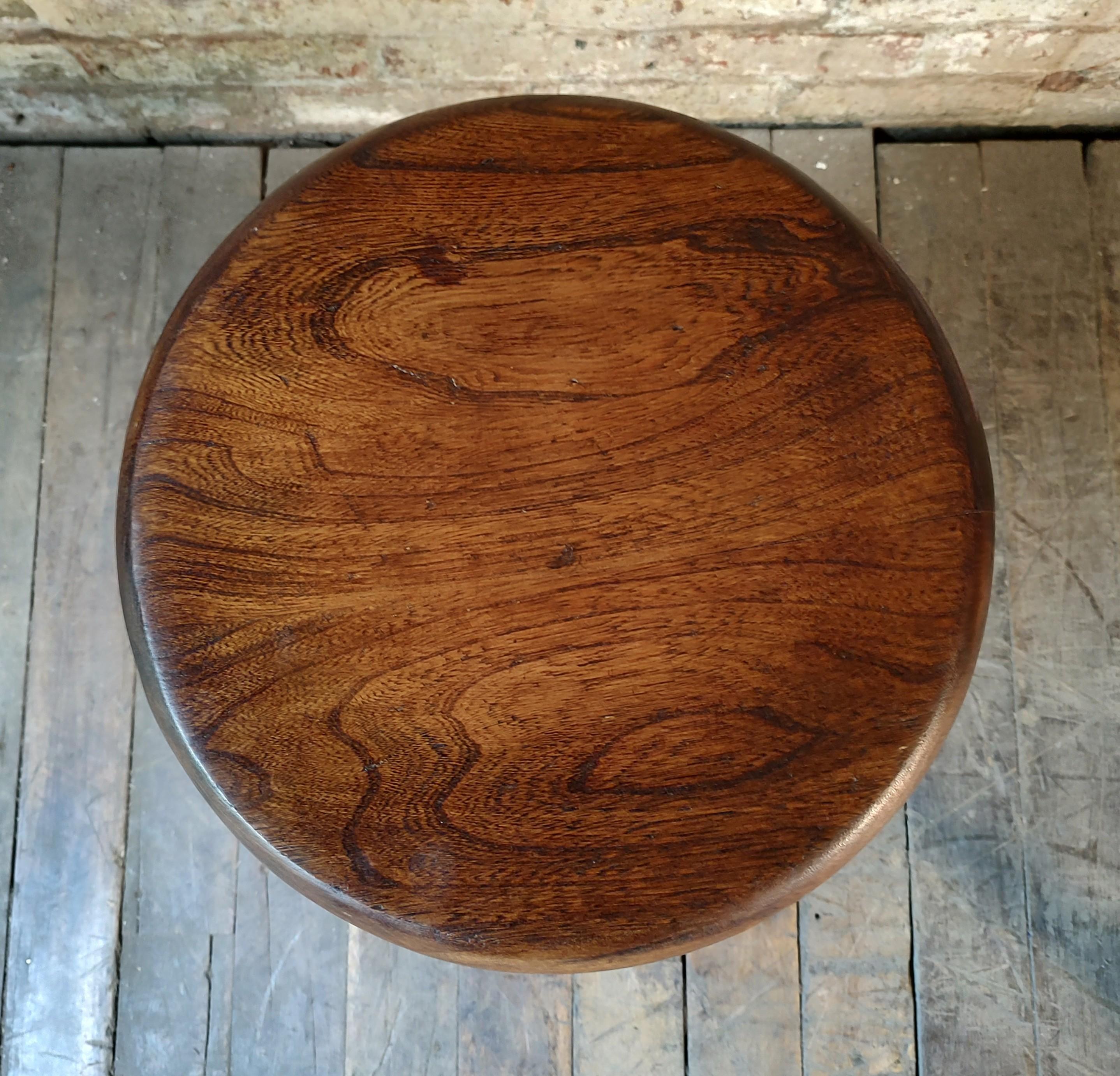 20th Century Antique Industrial Backless Dining Stools For Sale