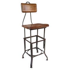 Antique Industrial Bar Stool