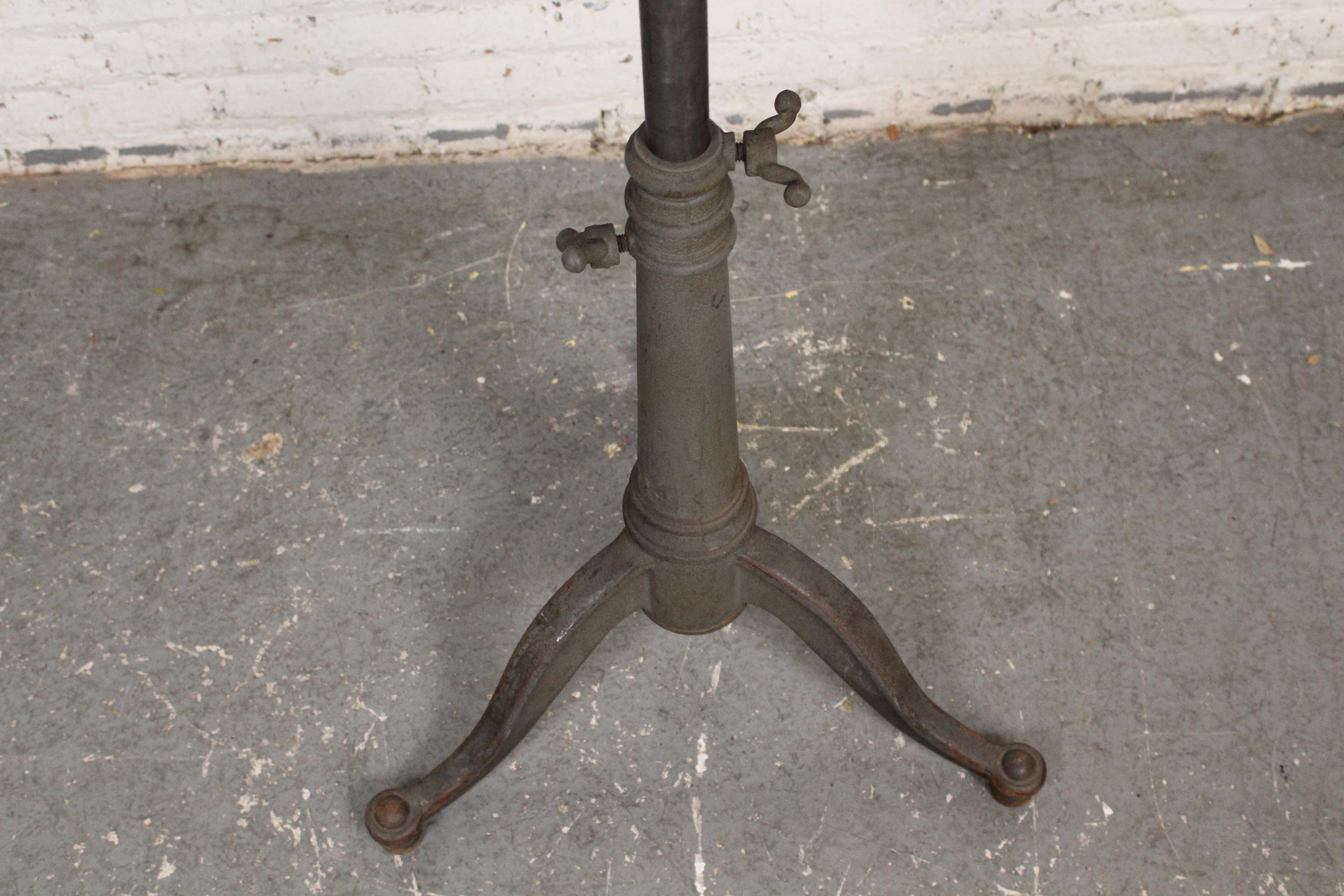 Antique Industrial Cast Iron Drafting Table For Sale 4