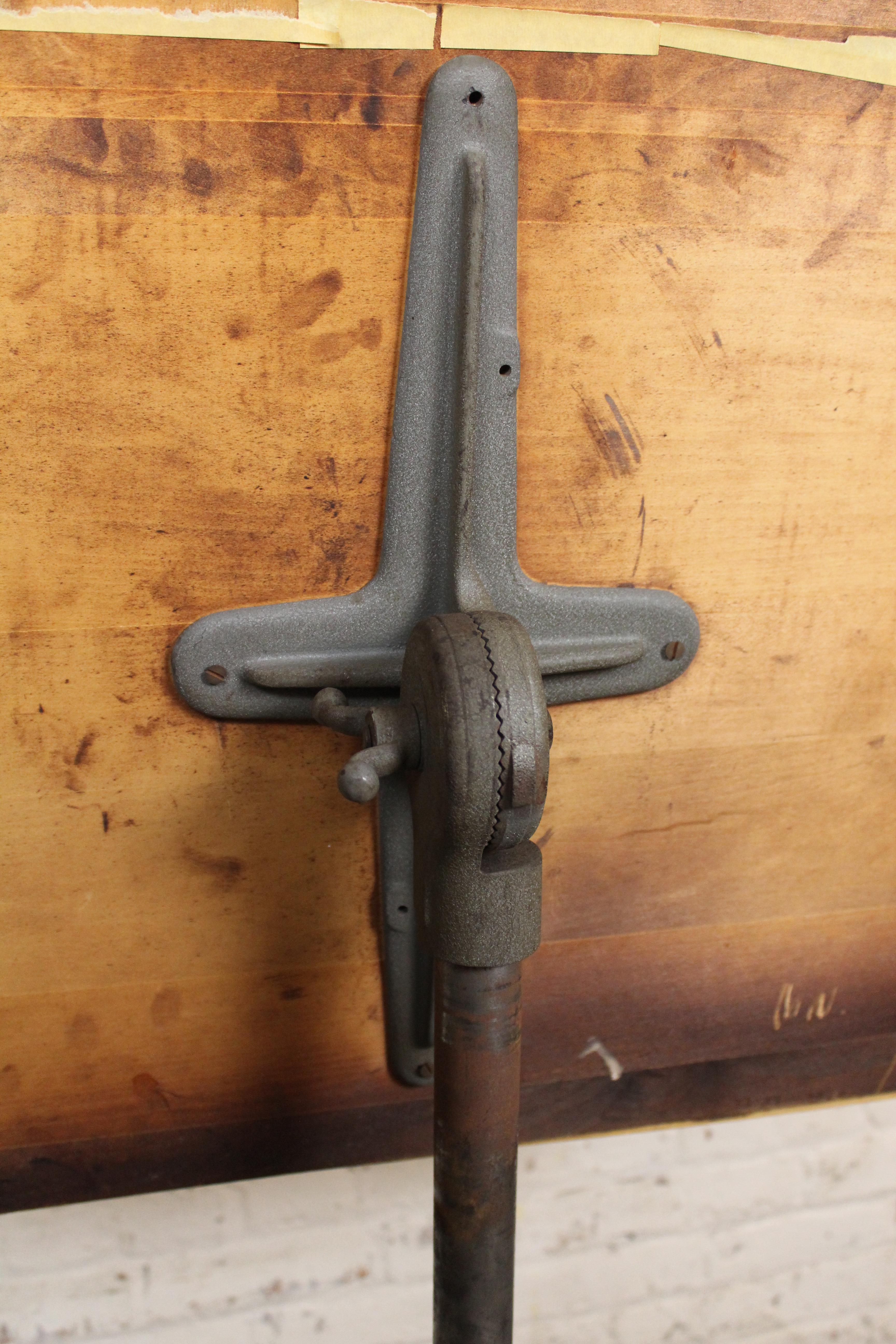 Antique Industrial Cast Iron Drafting Table For Sale 3